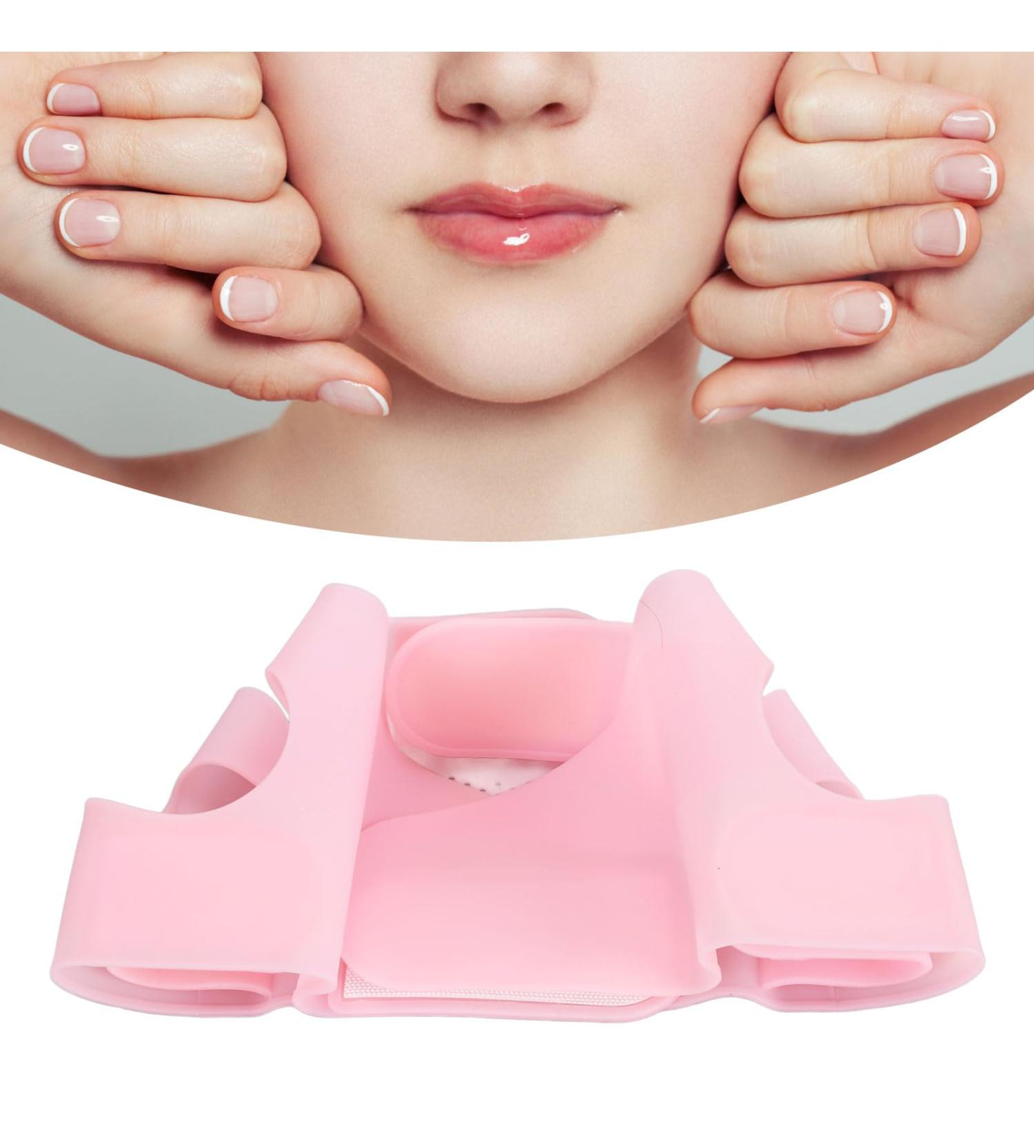 Dekaim Silicone Facial Slimming Strap Double Chin Reducer Reusable Comfortable Fit Face Lifting Belt for Wrinkle Sagging Face - Buy Online on SooperMarket.com