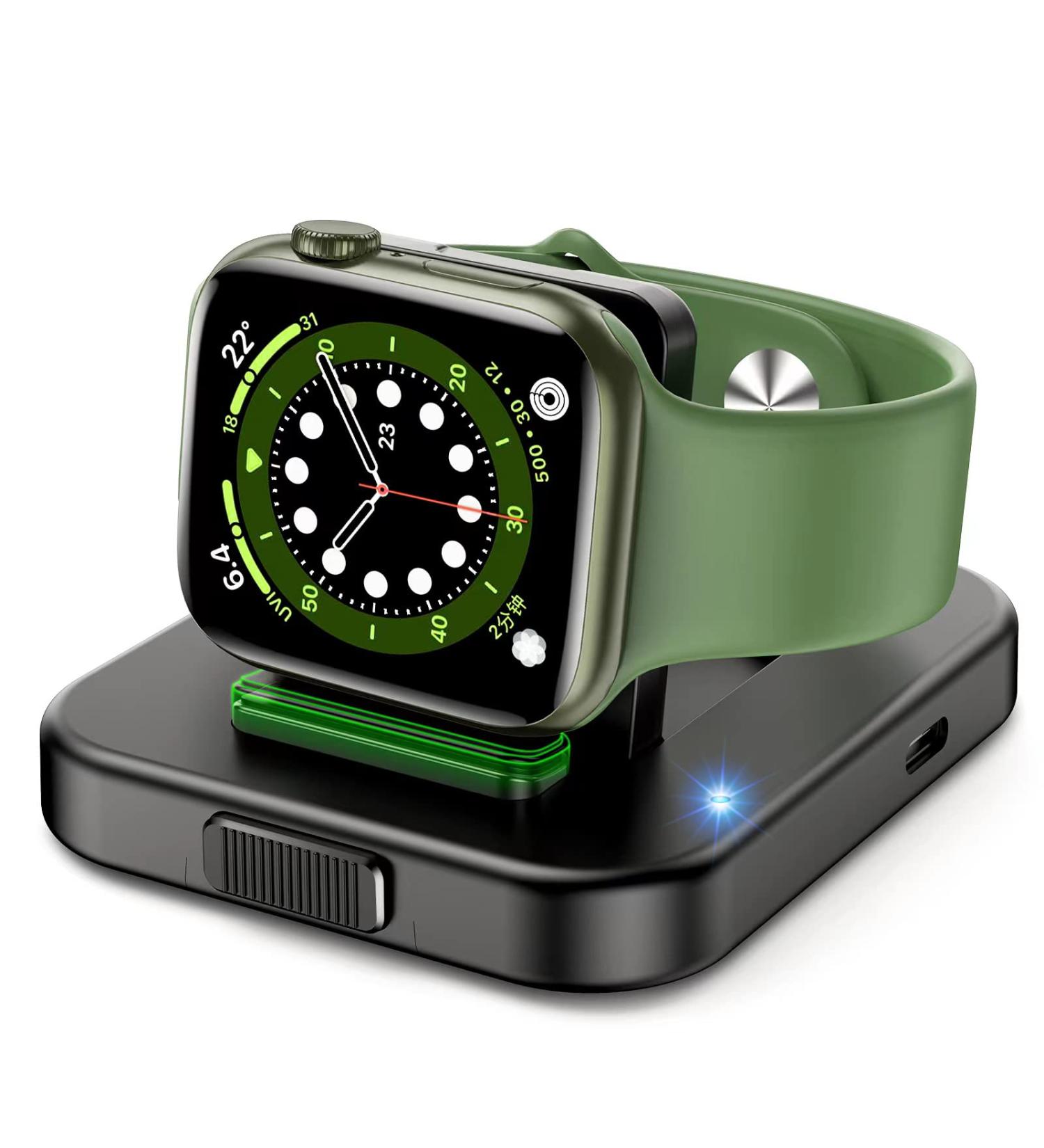 Bifrost Portable Watch Charger Stand - Wireless Magnetic Charging Station with Charging Cable Compatible with iWatch Series SE 8 7 6 5 4 3 2(38/40/42/44mm)-Black - Buy Online on SooperMarket.com