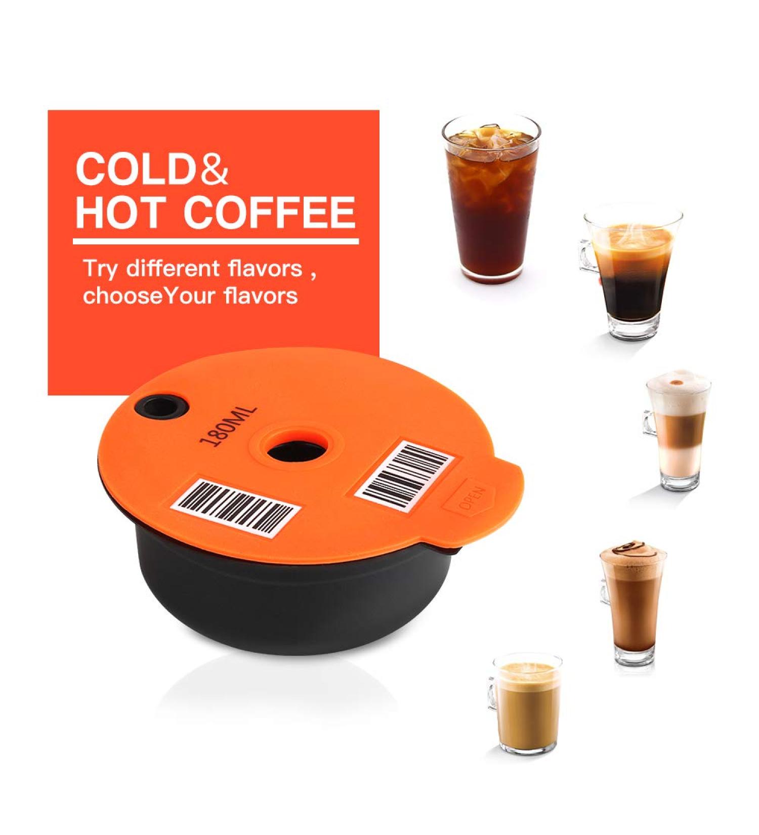Refillable Coffee Capsules Stainless Steel Coffee Pods Compatible with Tassimo Machines (180ML-Big) - Buy Online on SooperMarket.com