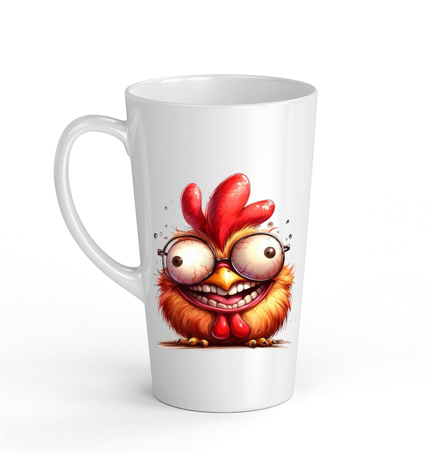 White Ceramic Kids Chicken Mug - Large 483 ml Perfect for Hot Chocolate or Milk Fun and Easy to Use