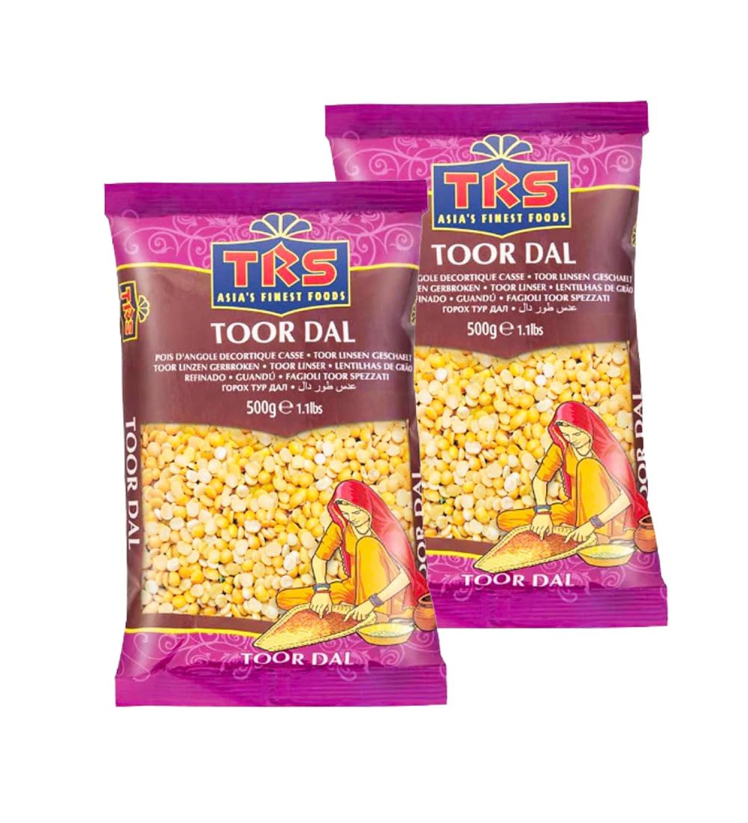 TRS Toor Dall Plain | 500G | Toor dal | High Fibre | High Protein | Natural | Gluten Friendly | Indian Origin (Pack of 2) - Buy Online on SooperMarket.com