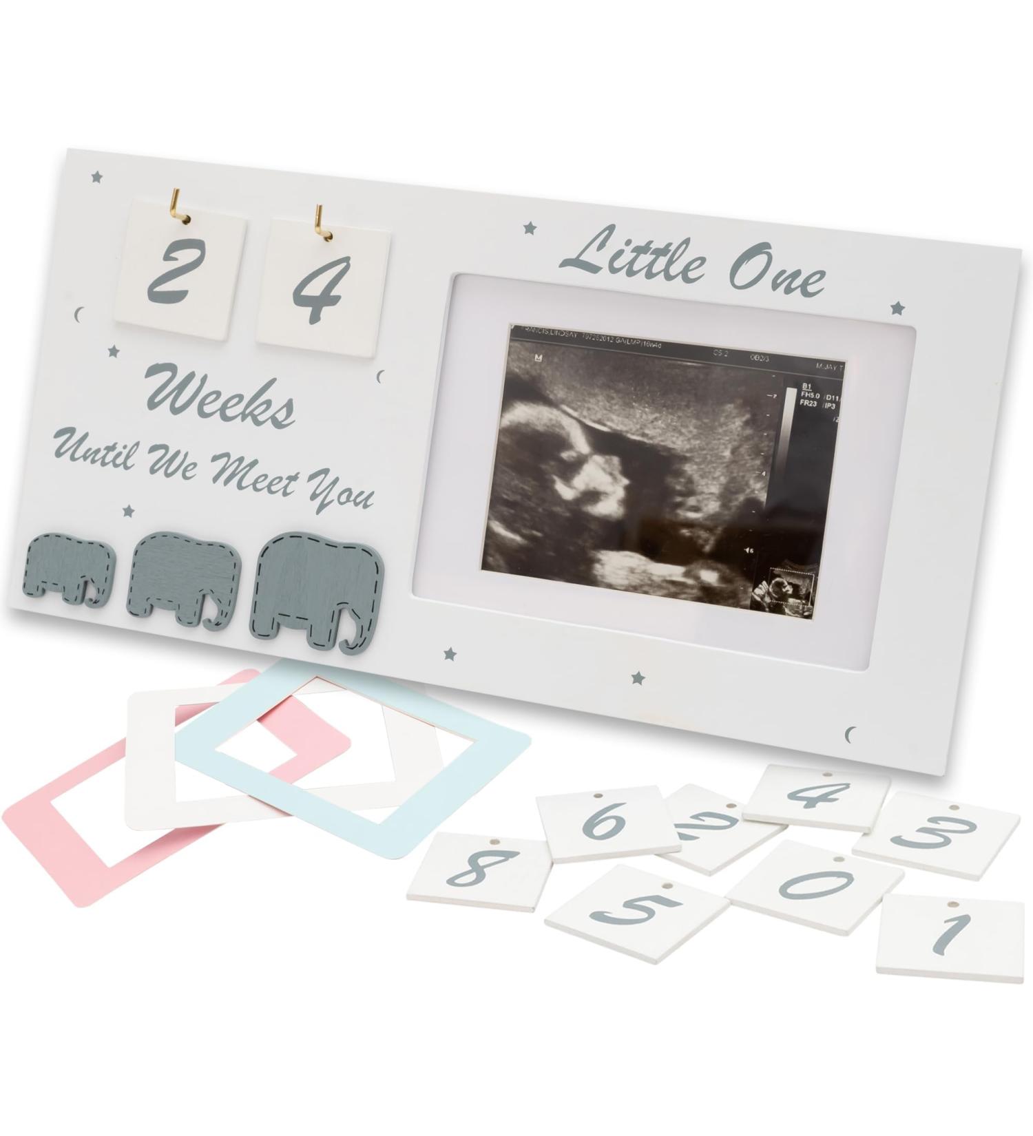 Baby First Scan Picture Frame - Ultrasound Image Frame Gifts for Expectant Mothers | Pregnancy Countdown Calendar - Buy Online on SooperMarket.com