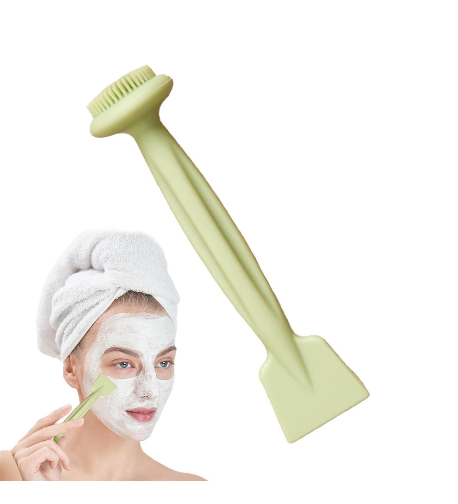 Virtcooy Silicone Face Brush | Mud Film Applicator Brush Reusable Double Head Silicone Face Washing Scrubber - Buy Online on SooperMarket.com
