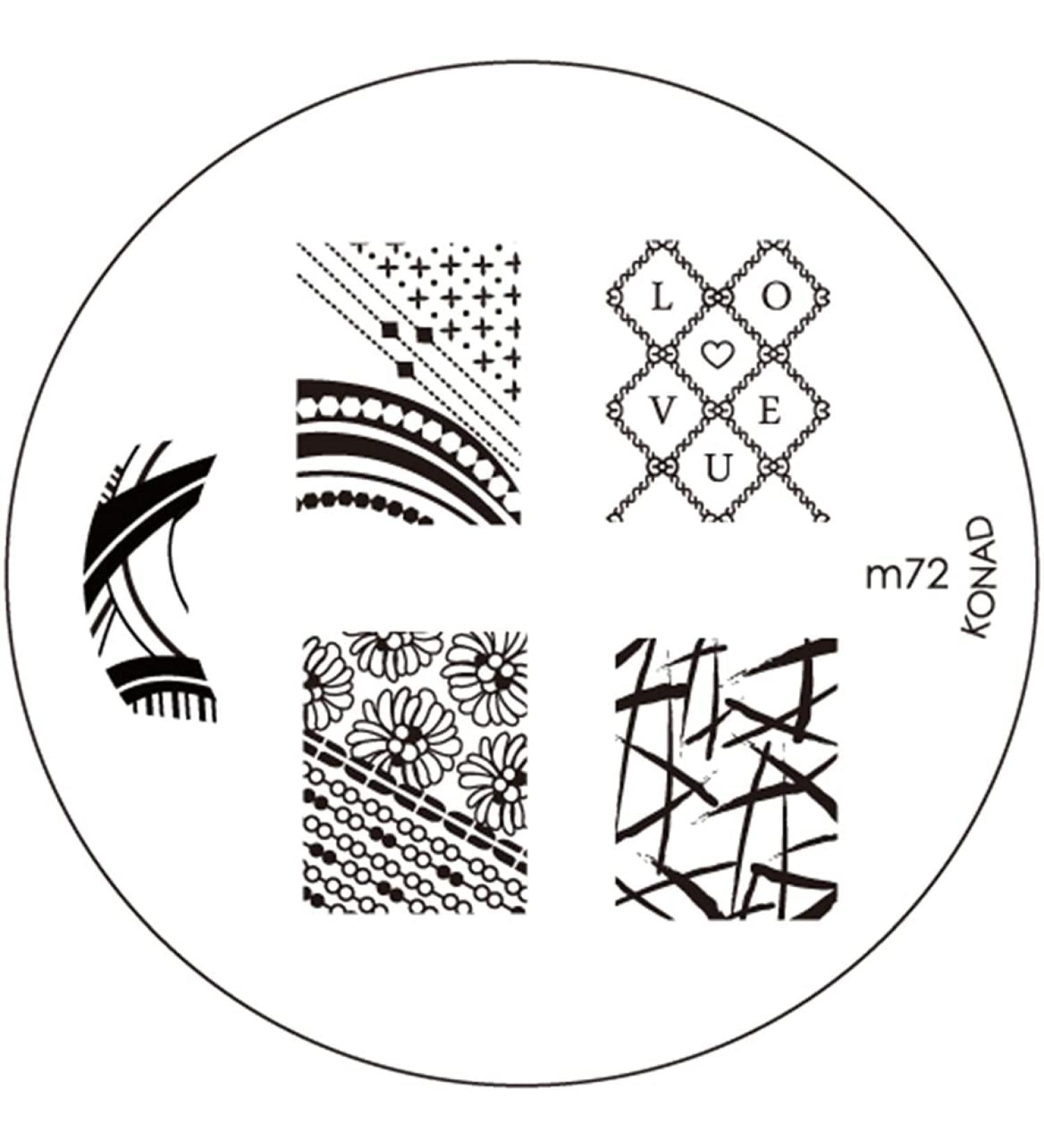 Konad Official M72 Plate for Stamping Nail Art