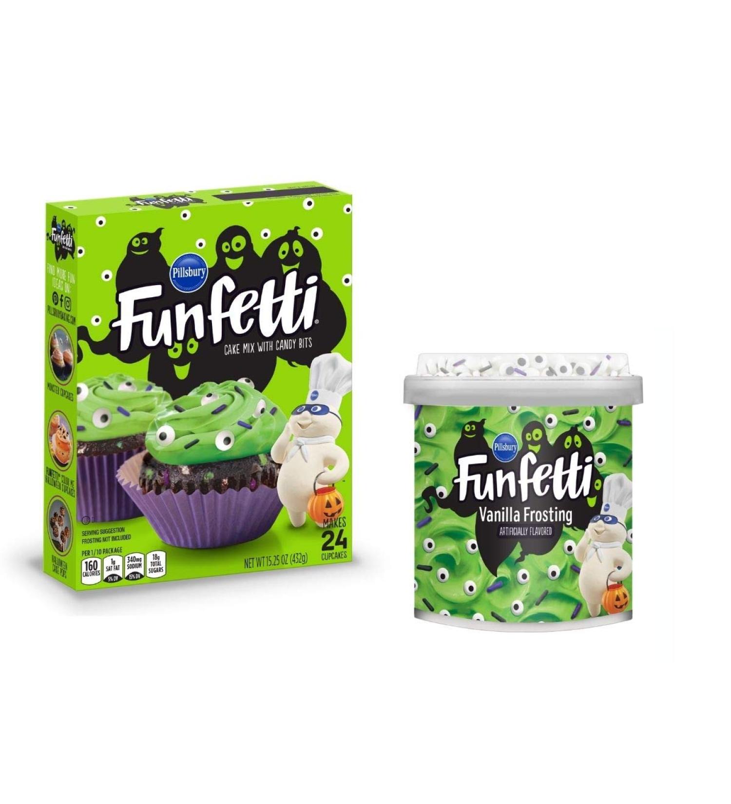 Halloween Pillsbury Funfetti Cake Mix and Vanilla Frosting Bundle - Buy Online on SooperMarket.com