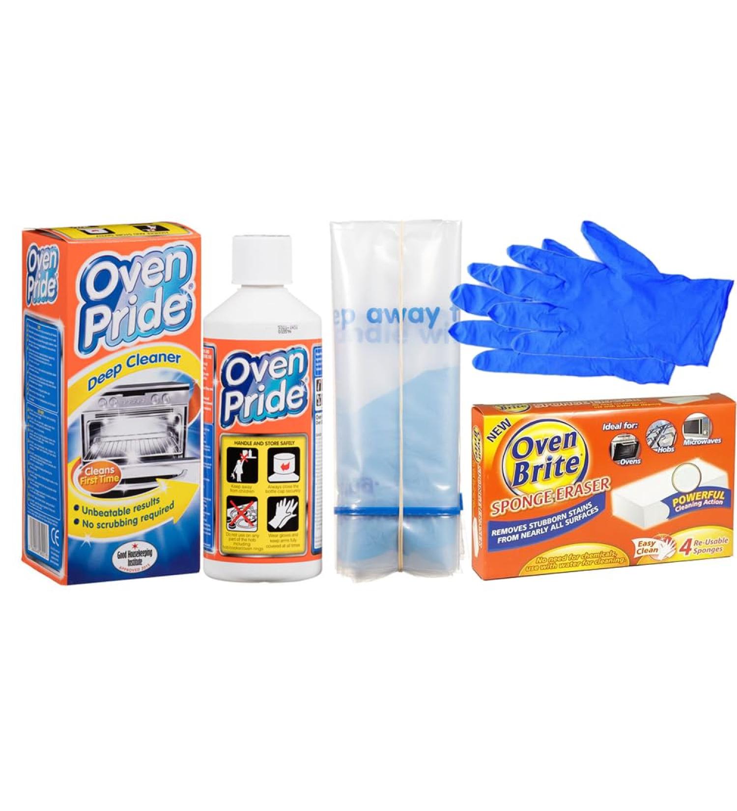 Heavy Duty Complete Over Cleaner Kit - Oven Pride Oven Cleaner Kit - 500ml Overpride Oven Cleaner With Cleaner Sponge - Oven Cleaners For Domestic Ovens Grill BBQ & Stove Cleaner - Buy Online on SooperMarket.com