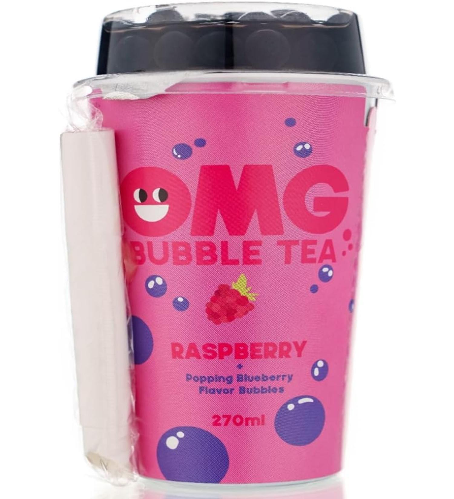 Bubble tea | Real tea Real fruit Popping bubbles|(Raspberry Tea with popping Blueberry bubbles)(Pack Of 3) Delicious Tasty And Twisty Treat - Buy Online on SooperMarket.com