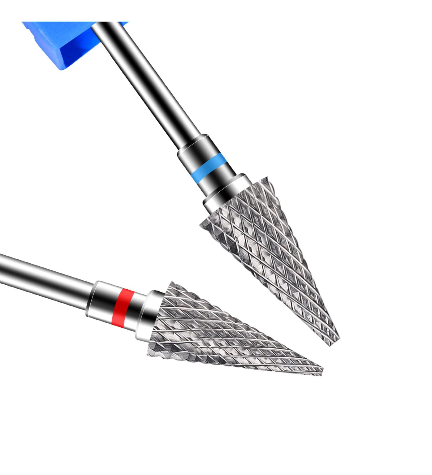 Diesisa 2 Pack Nail Drill Bits for Acrylic Nails - 3/32 Shank, Professional Electric Bits for Home Salon, Fine+Medium, Nib - Buy Online on SooperMarket.com