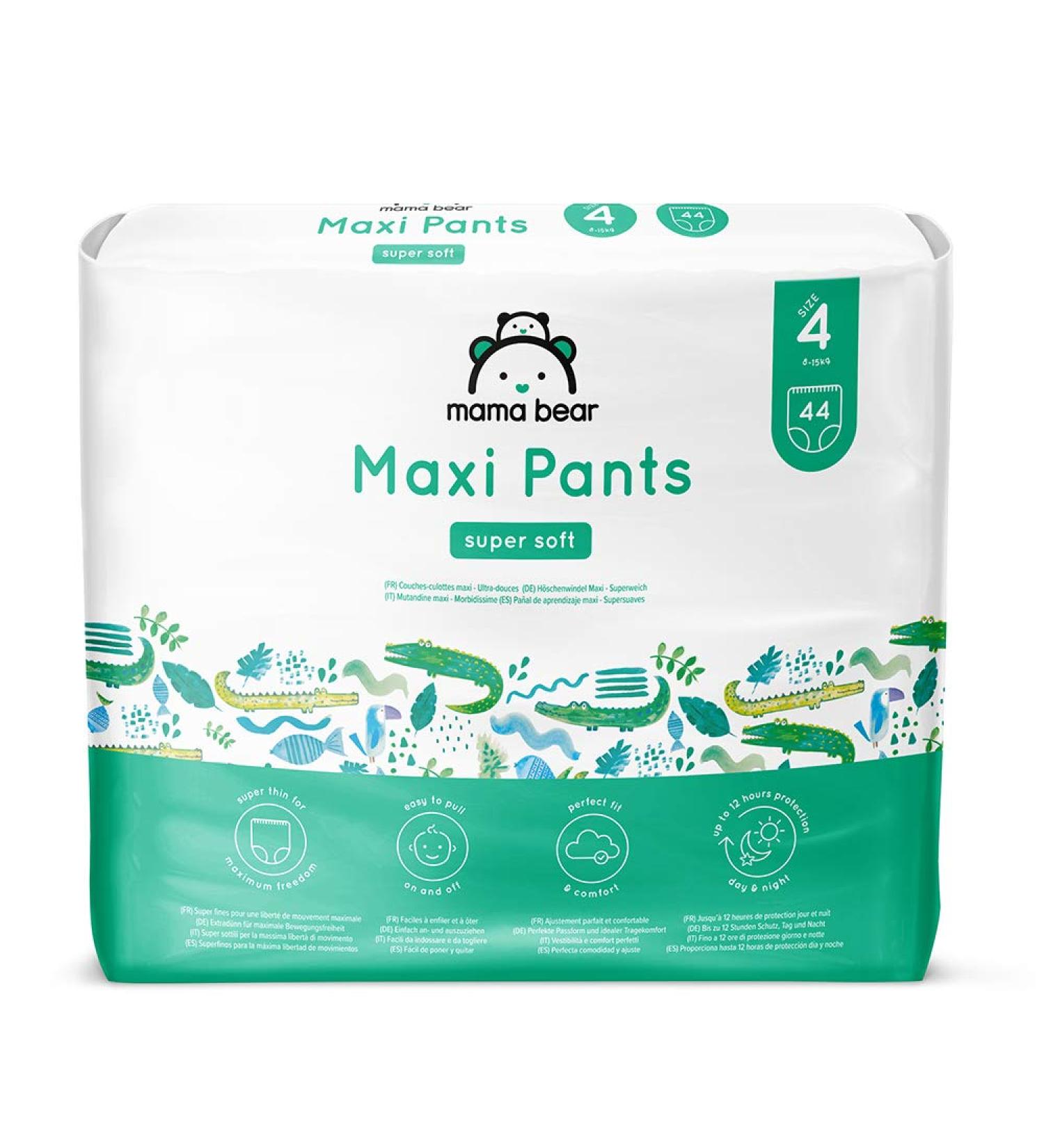 Mama Bear Maxi Diapers Size 4 (8-15kg) - 88 Count | Premium Comfort & Protection - International Shipping Available - Buy Online on SooperMarket.com