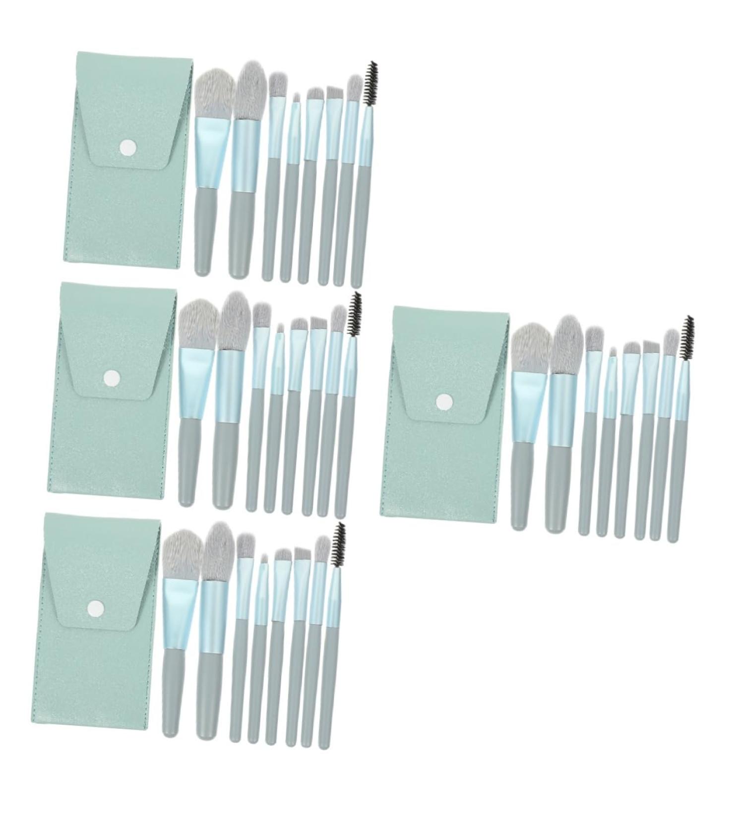 minkissy 4 Sets Travel Makeup Eyeshadow Brush Loose Powder Blending Brush for Makeup Blush Brush Makeup & Tools Women Favor Supple Makeup Soft Makeup Tools Pu Miss - Buy Online on SooperMarket.com