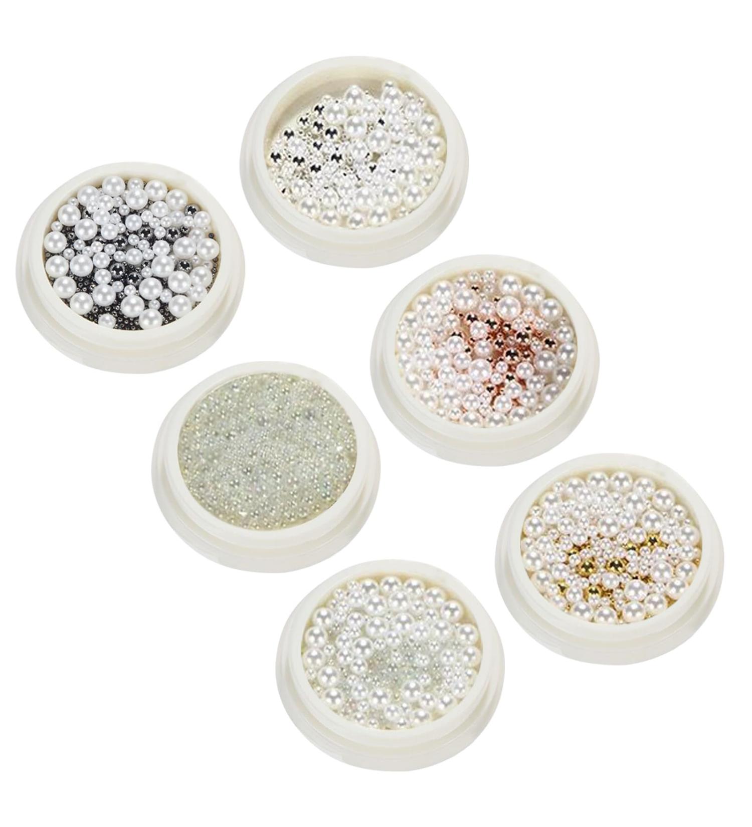 Half Round Nails Art Pearls Flatback Pearls Nail Nails Art Metal Ball Nail Caviars Beads Nails Art Supplies Nails Art Metal Ball - Buy Online on SooperMarket.com