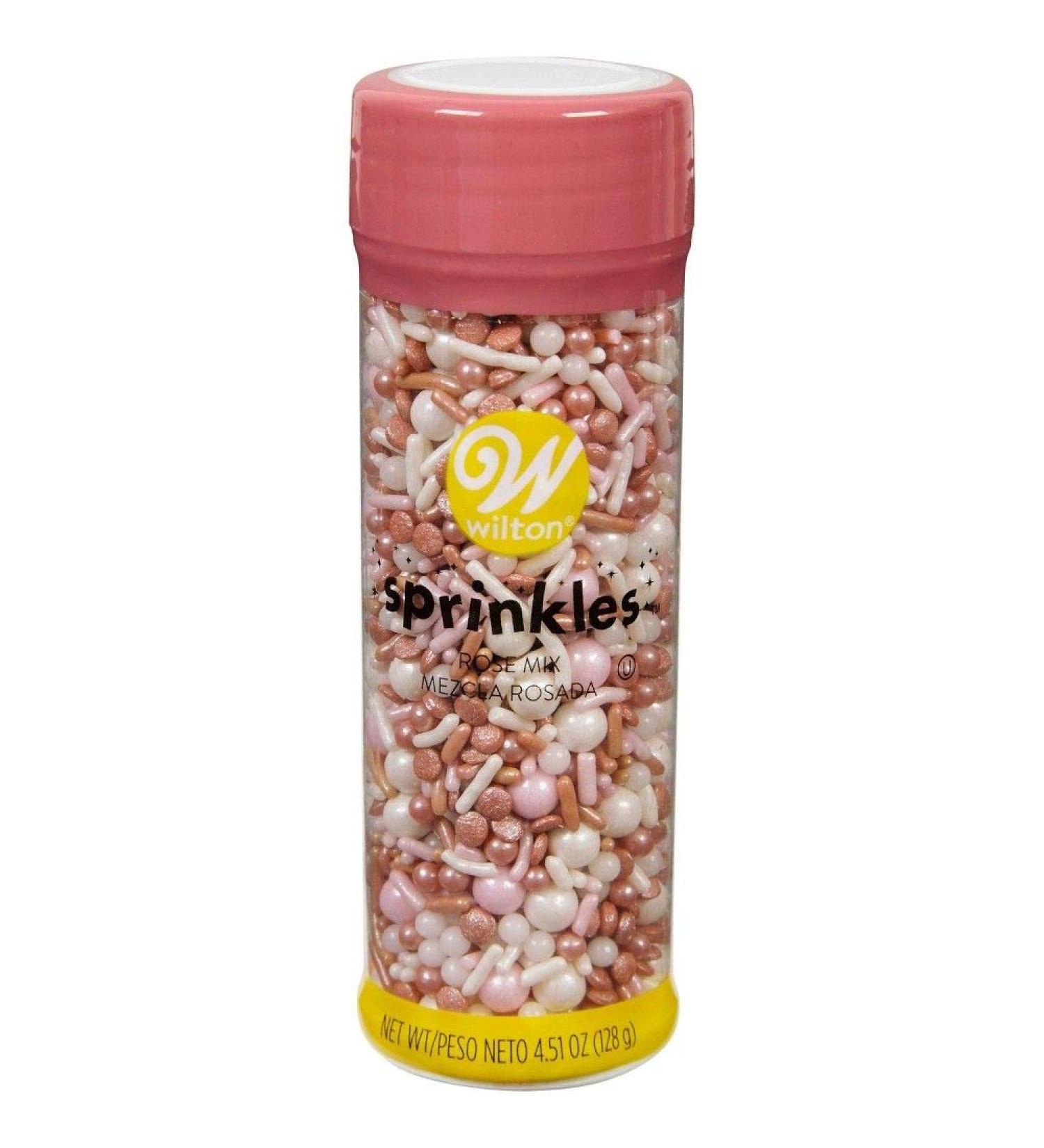 WILTON SPRINKLES 4.51oz - Rose pink pearl mix