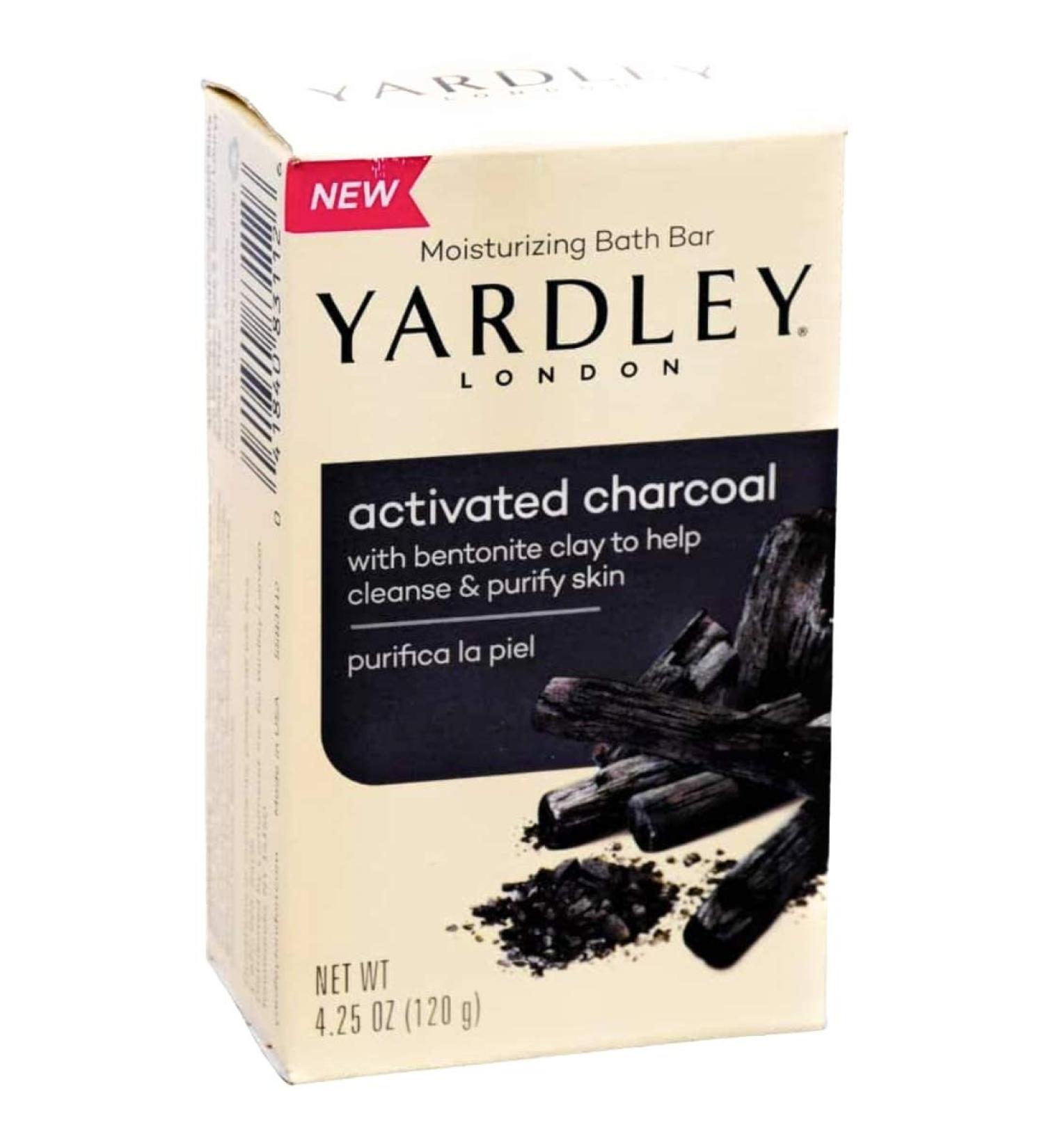 Yardley London Activated Charcoal Moisturizing Bath Bar 4.25oz - 3 Pack - Buy Online on SooperMarket.com