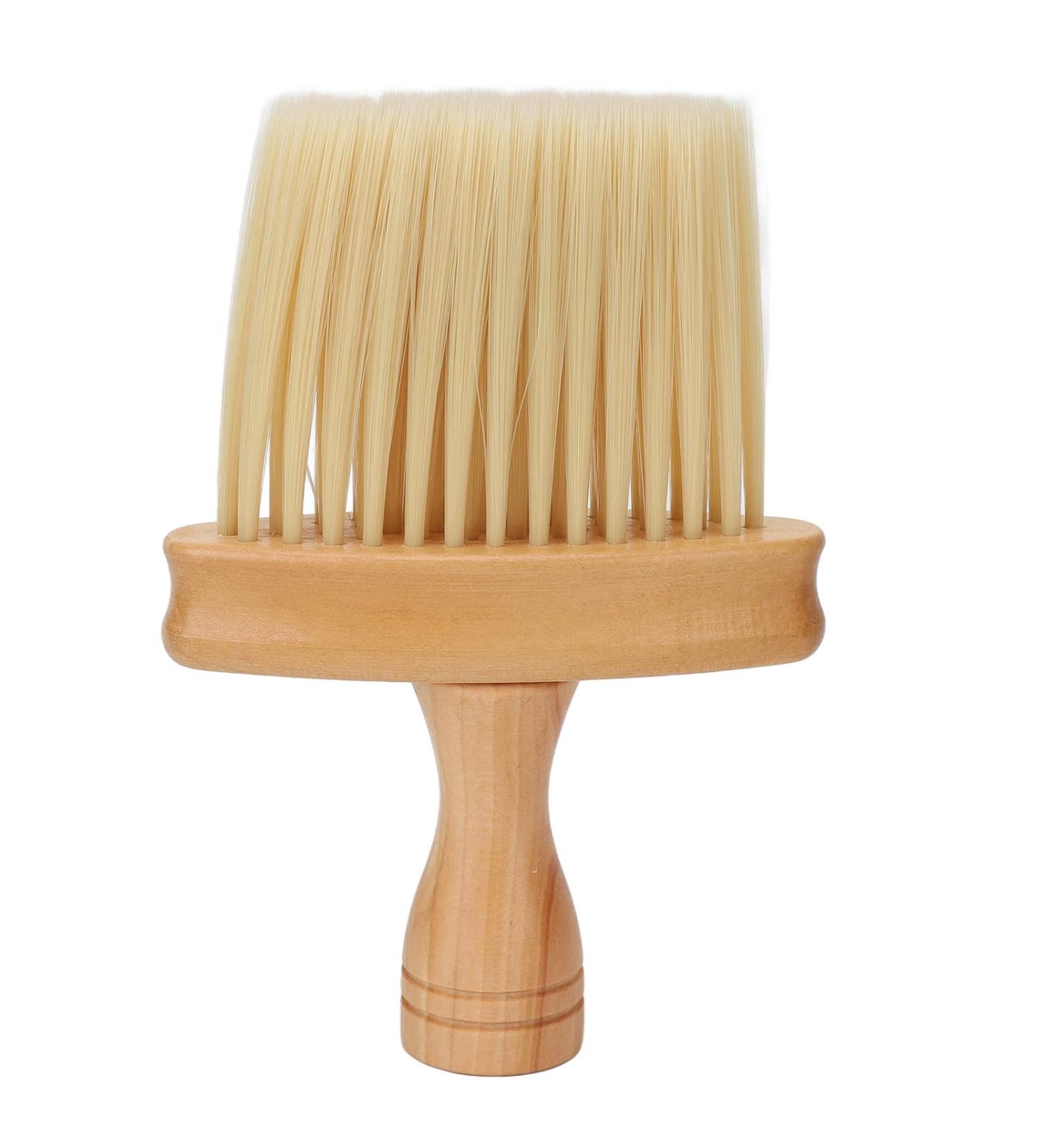 Neck Duster Multifunctional Barber Brush Neck Duster Nylon Bristles Simple Style Neck Duster with Wooden Handle Barber Brush for Hair Cutting Hairdressing Barber Shop Household - Buy Online on SooperMarket.com