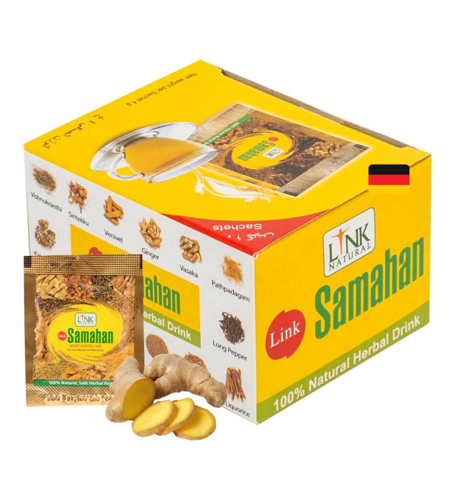 Buy Link Natural Samahan Tea - 100% Authentic Ayurvedic Herbal Tea - Direct Shipping from Germany - 75 Bags (300g) - Buy Online on SooperMarket.com