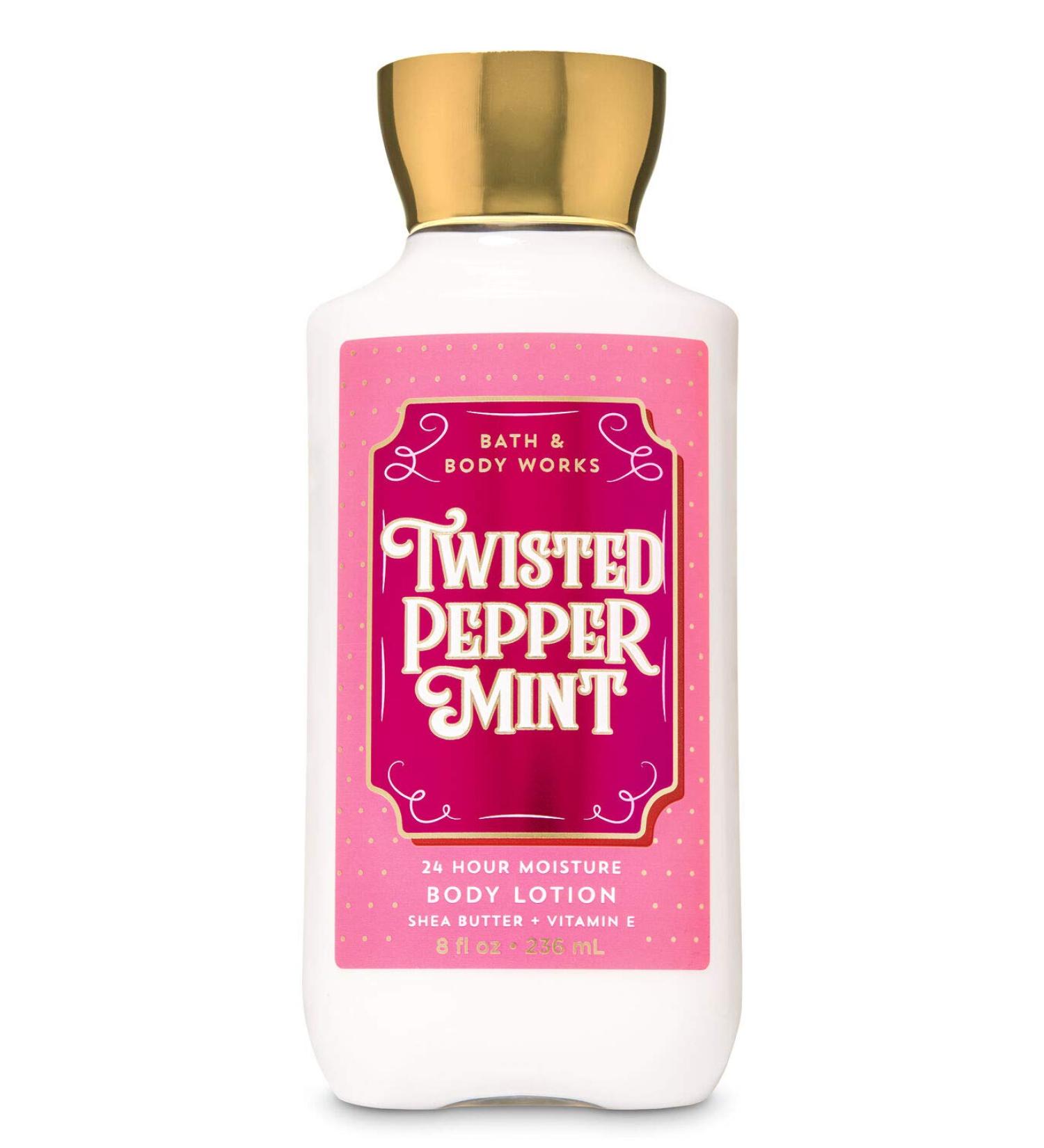 Bath and Body Works Twisted Peppermint Super Smooth Body Lotion  8 fl oz