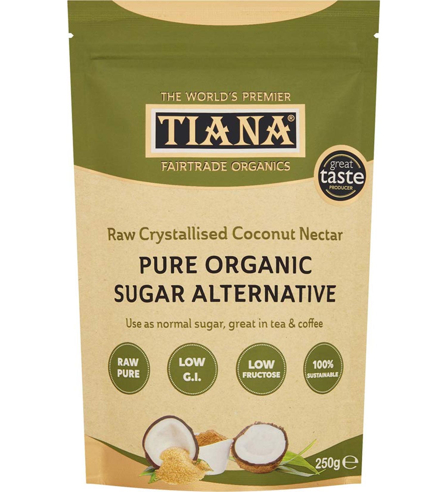 TIANA Fairtrade Organics Premium Coconut Nectar 250g - Pure Sugar Alternative - Buy Online on SooperMarket.com