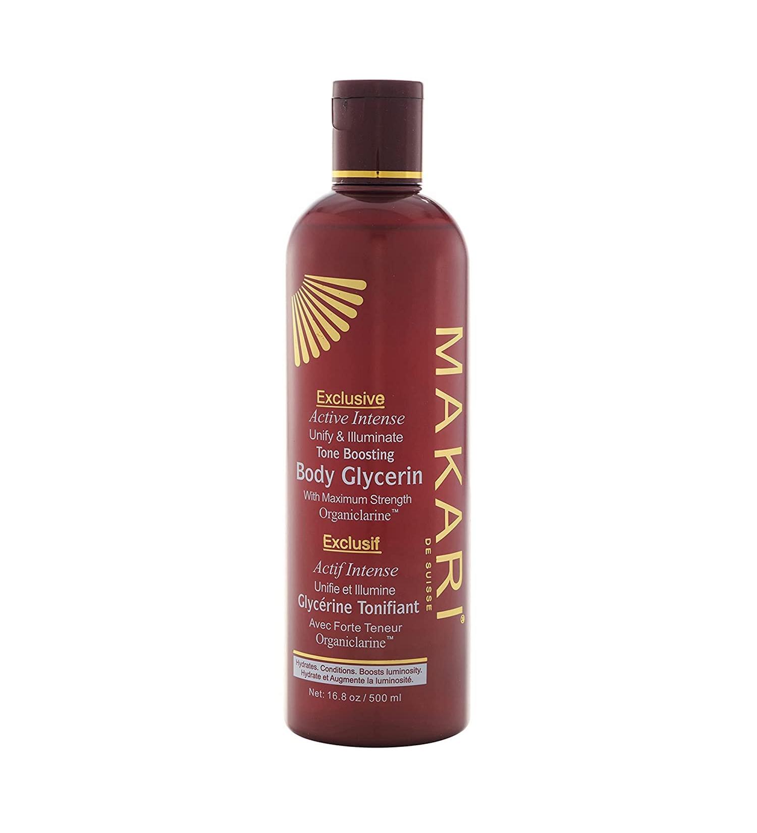 Makari Exclusive Active Intense Tone Boosting Body Glycerin 16.8oz | Skin-Brightening & Moisturizing Formula | Promotes Even Skin Tone | For All Skin Types - Buy Online on SooperMarket.com