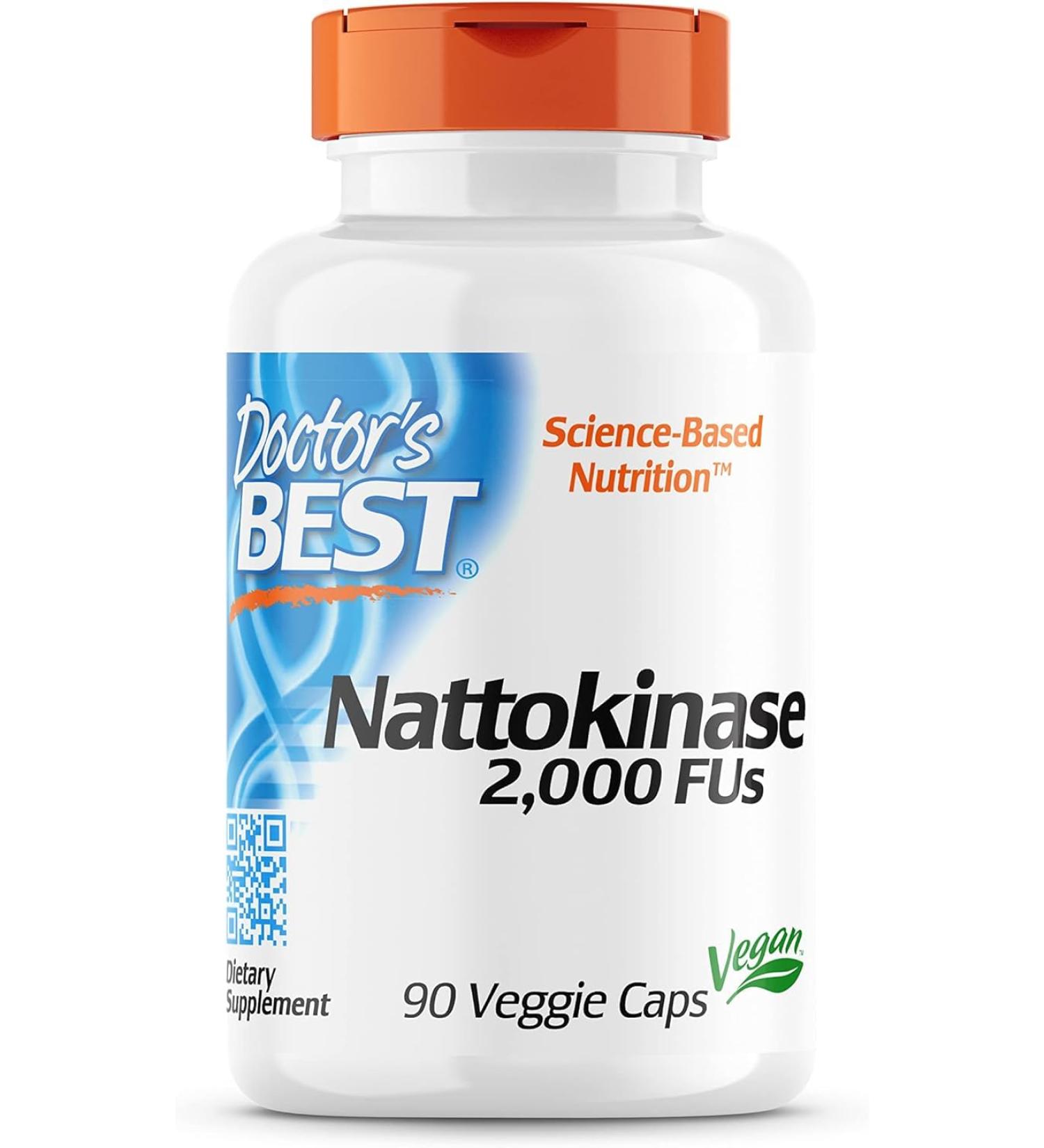 DoctorBest Nattokinase 2 000 FU 90 Vegan Capsules Laboratory Tested Gluten-Free Vegetarian 90 count (Pack of 1) - Buy Online on SooperMarket.com