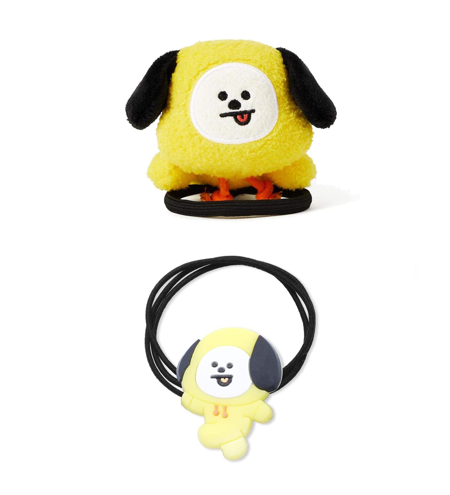 2 PCS BTS Chimmy Hair Tie Set for Women - Bangtan Boys Carton Hair Merchandise - Buy Online on SooperMarket.com