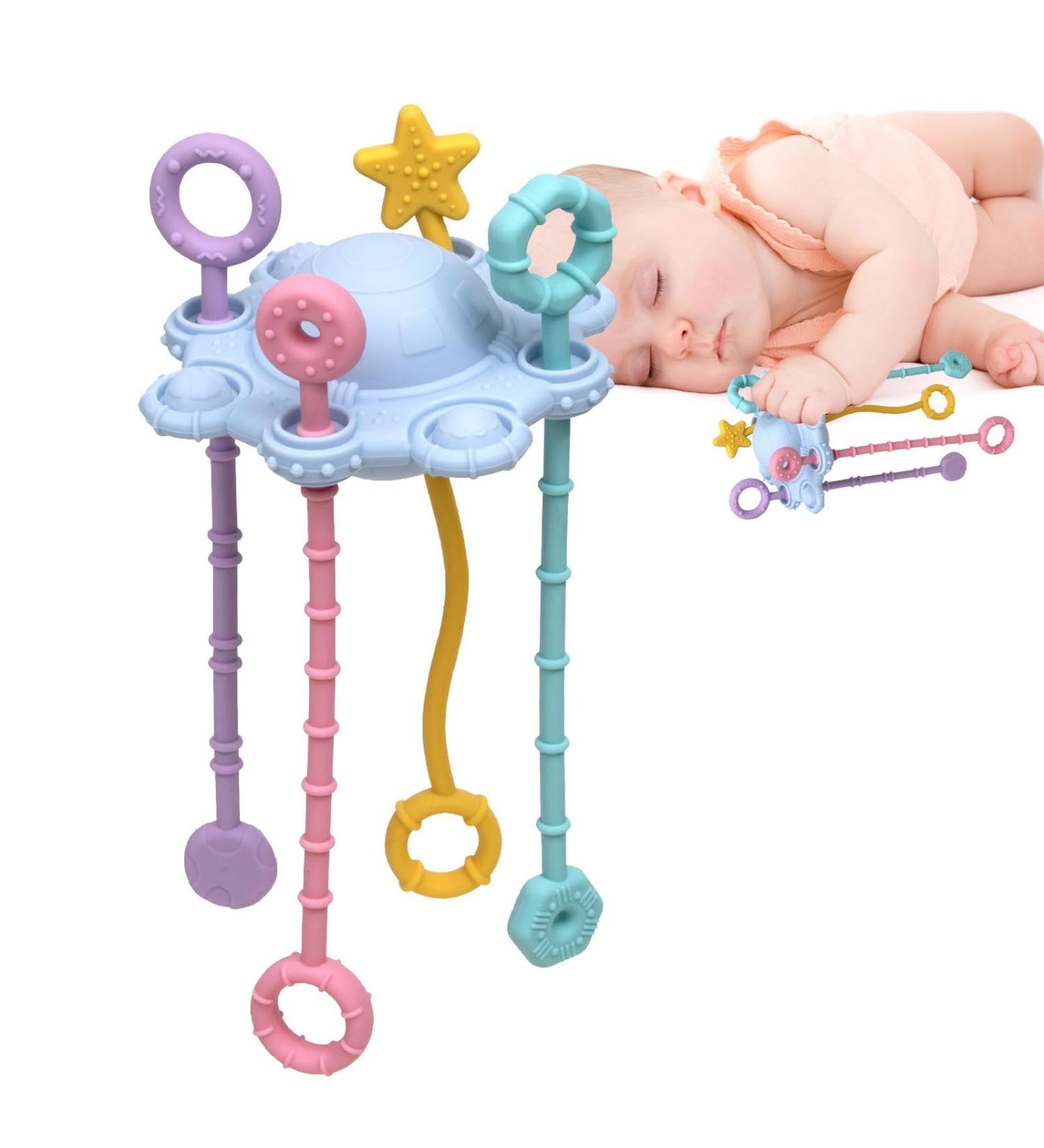 Shenrongtong Drawstring Activity Toys | Interactive Spinner Sensor Toys for Toddlers | Soft & Child-Friendly Nativity Toy in Blue - Buy Online on SooperMarket.com