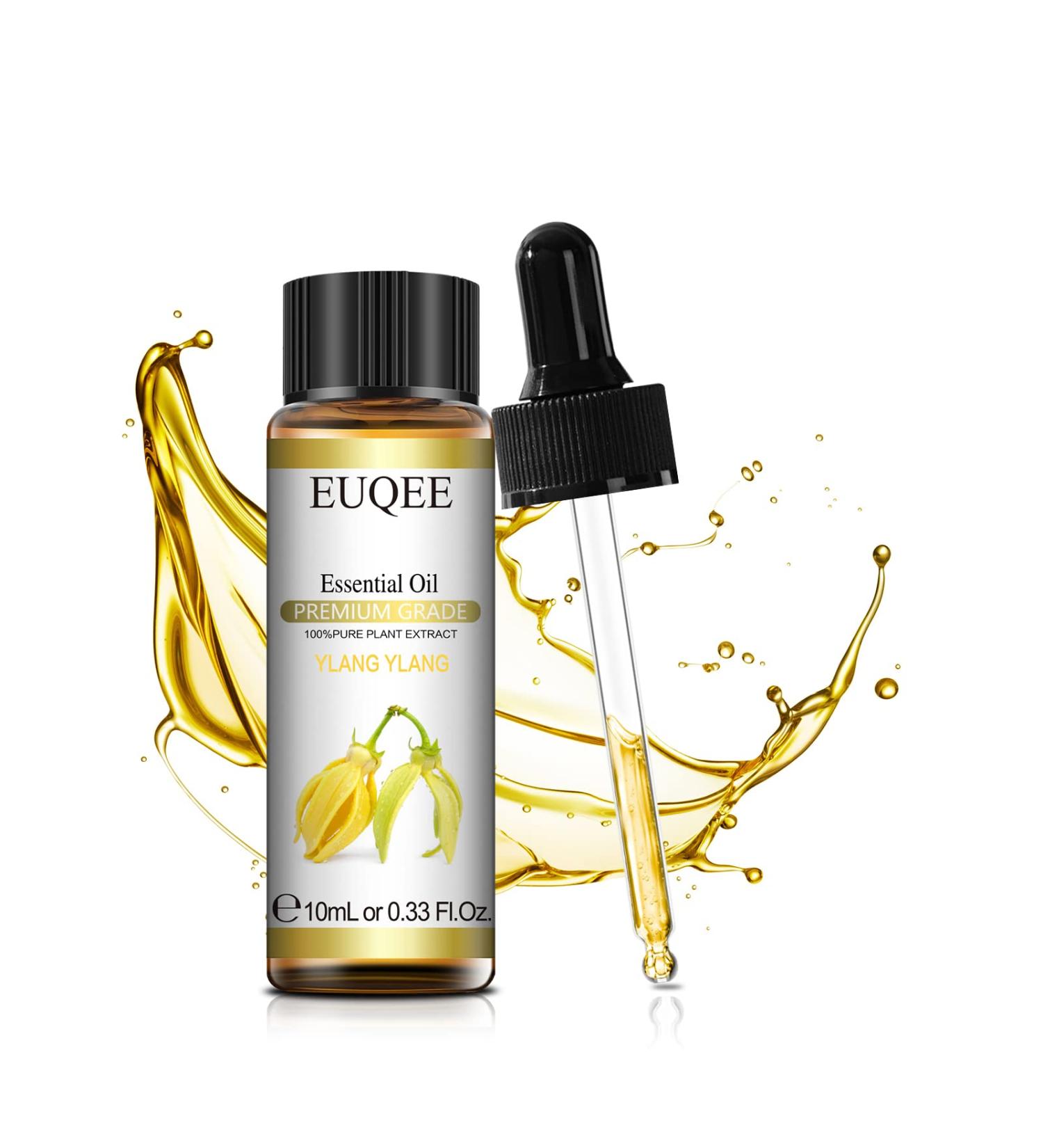 EUQEE Ylang Ylang Oil 10ml - Pure Natural Aromatherapy Essential Oil for Home Relaxation | Diffuser & Humidifier Use - 10.00 ml (Pack of 1) - Buy Online on SooperMarket.com