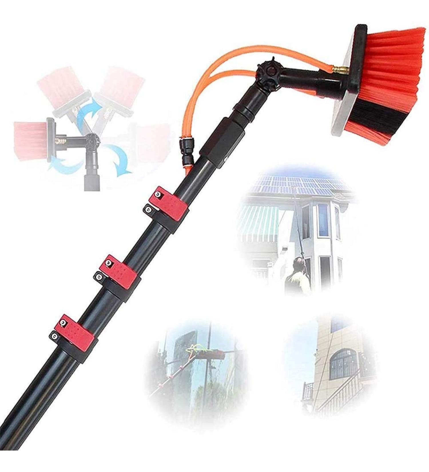 photovoltaic cleaner window cleaning pole Photovoltaic Panel Cleaning 3.6-11m Water Fed Telescopic Brush Window Clean Extendable Cleaner Conservatory Roof Cleaning Tools / 11m / 36ft - Buy Online on SooperMarket.com