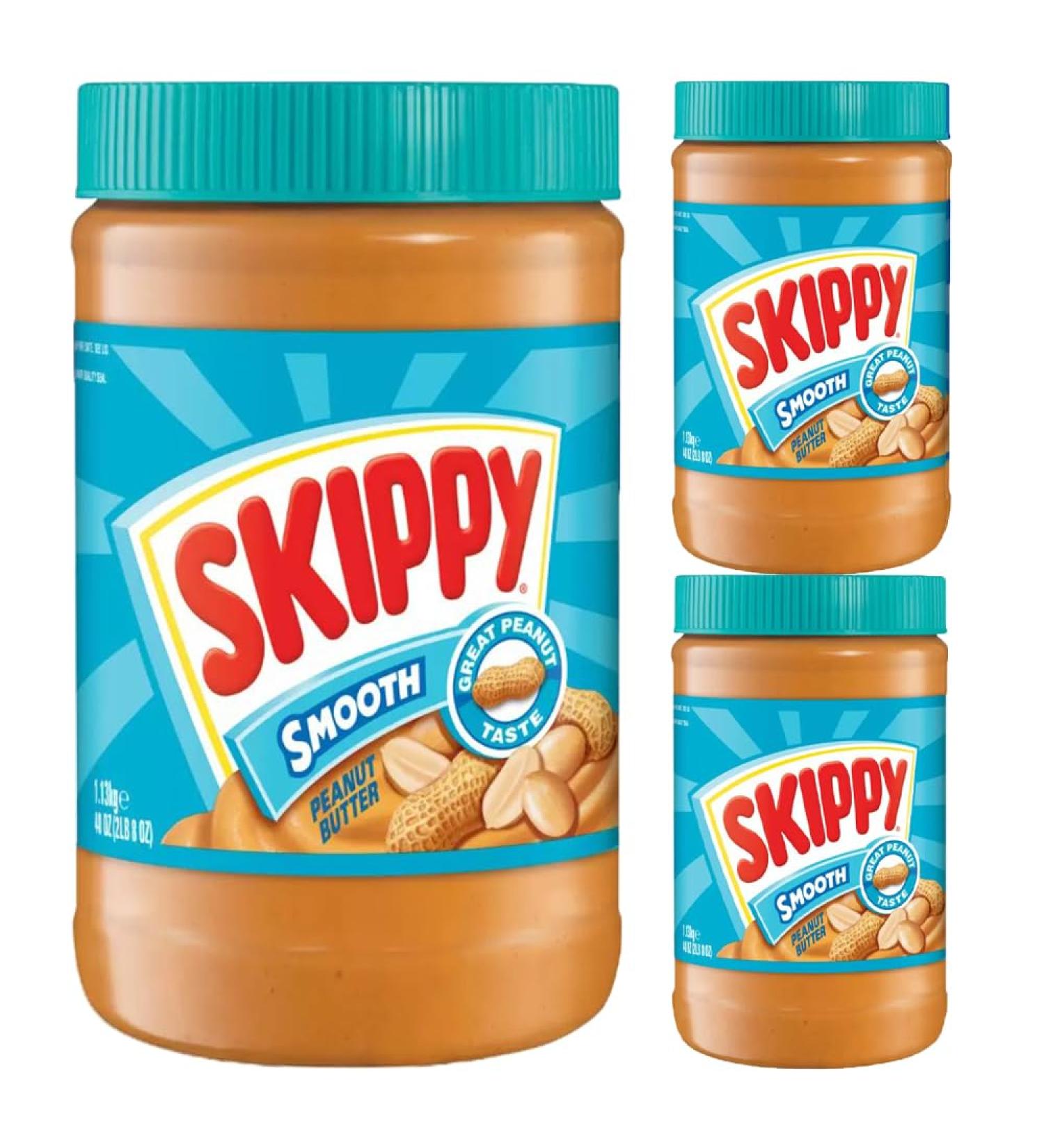 3 x 1.13kg Smooth Peanut Butter Creamy Spread Breakfast Protein Nut Snack Cake Pie Topping Icing