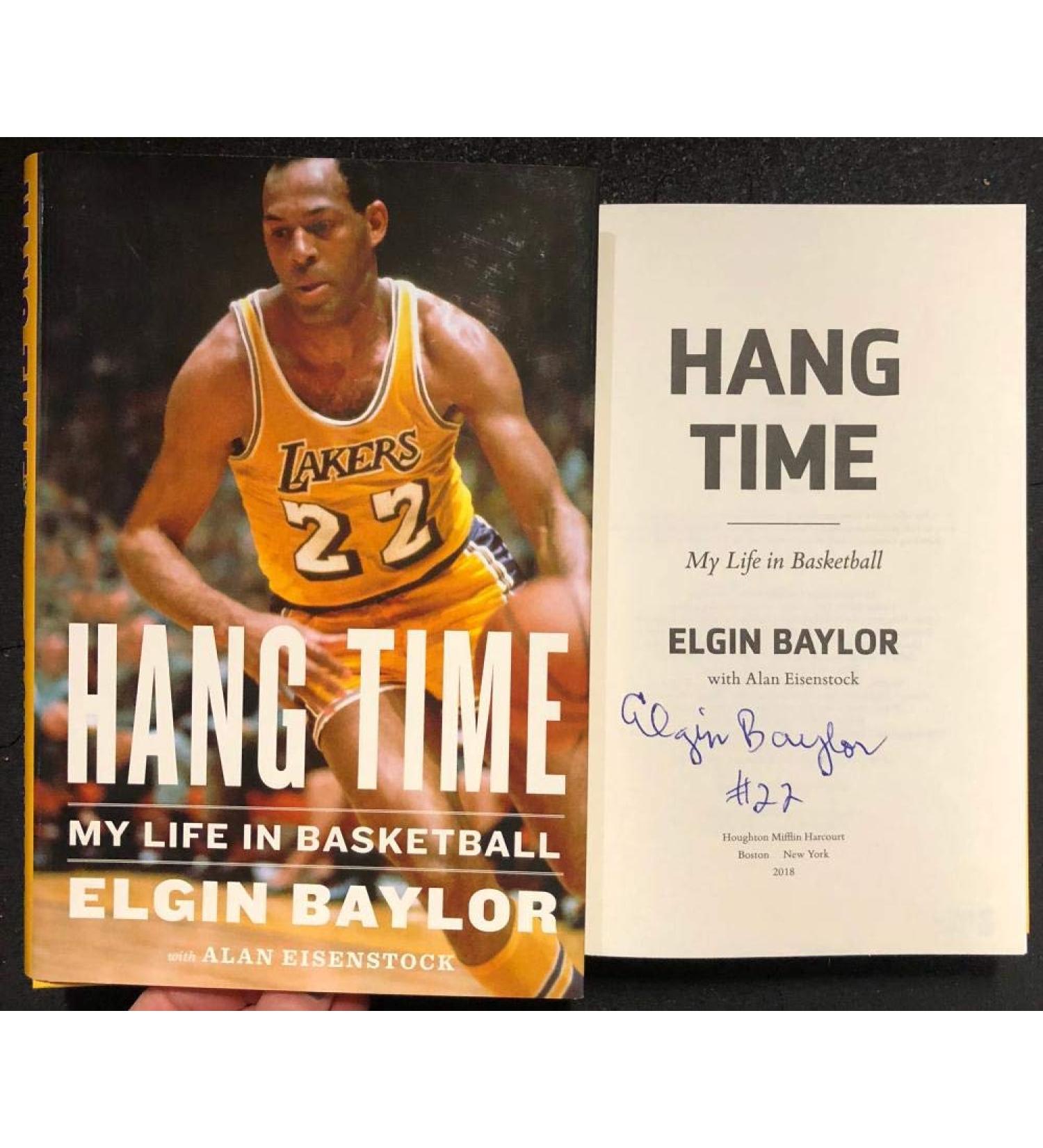Elgin Baylor Signed Book Hang Time: My Life in Basketball BAS Beckett COA