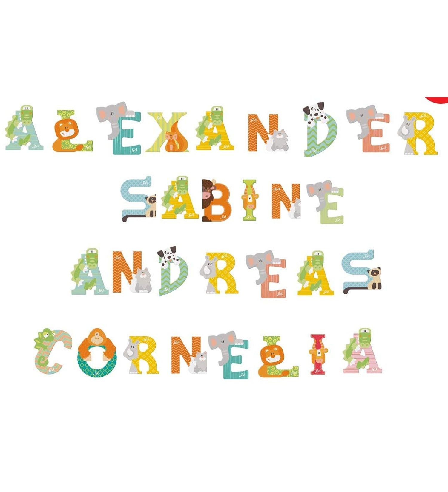 9 SEVI Wooden Animal Letters | Decorative Children's Door Letters & Gift Packaging | Unique Wooden Gifts - Buy Online on SooperMarket.com