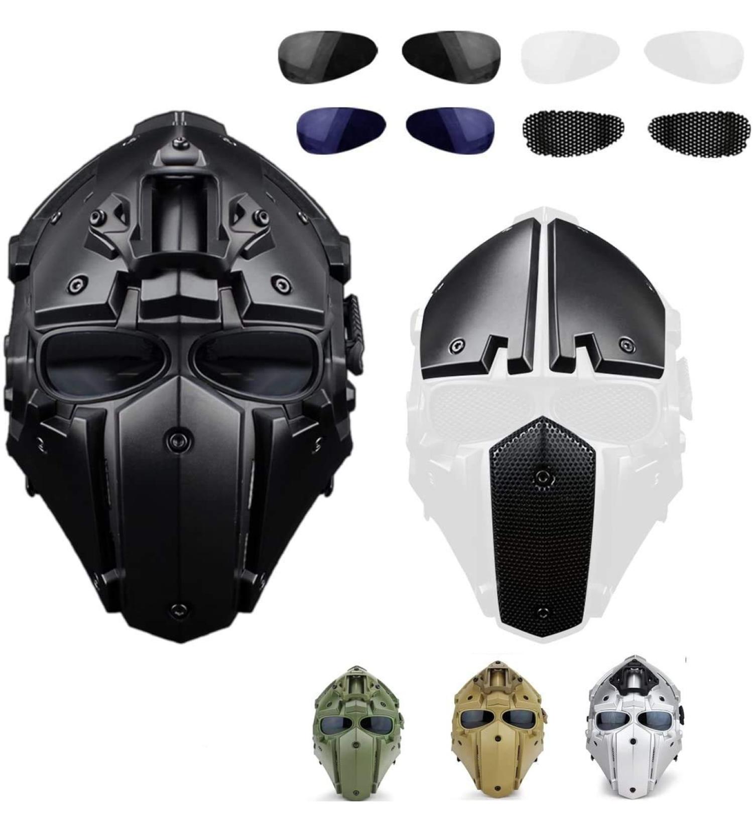 iMeshbean Full Face Protective Mask Helmet with Visor Goggles - Black - Buy Online on SooperMarket.com