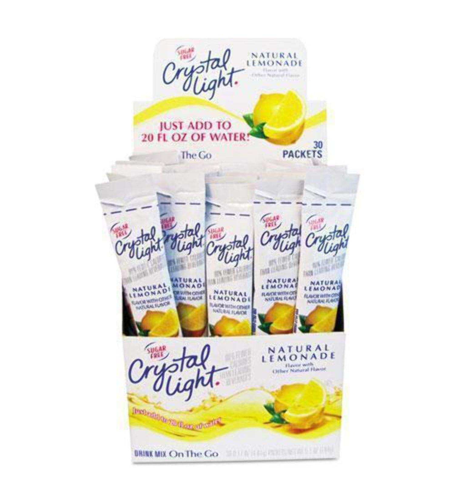 Crystal Light Lemonade Drink Mix - 30 Packets, 8 oz Each - Yellow - Buy Online on SooperMarket.com