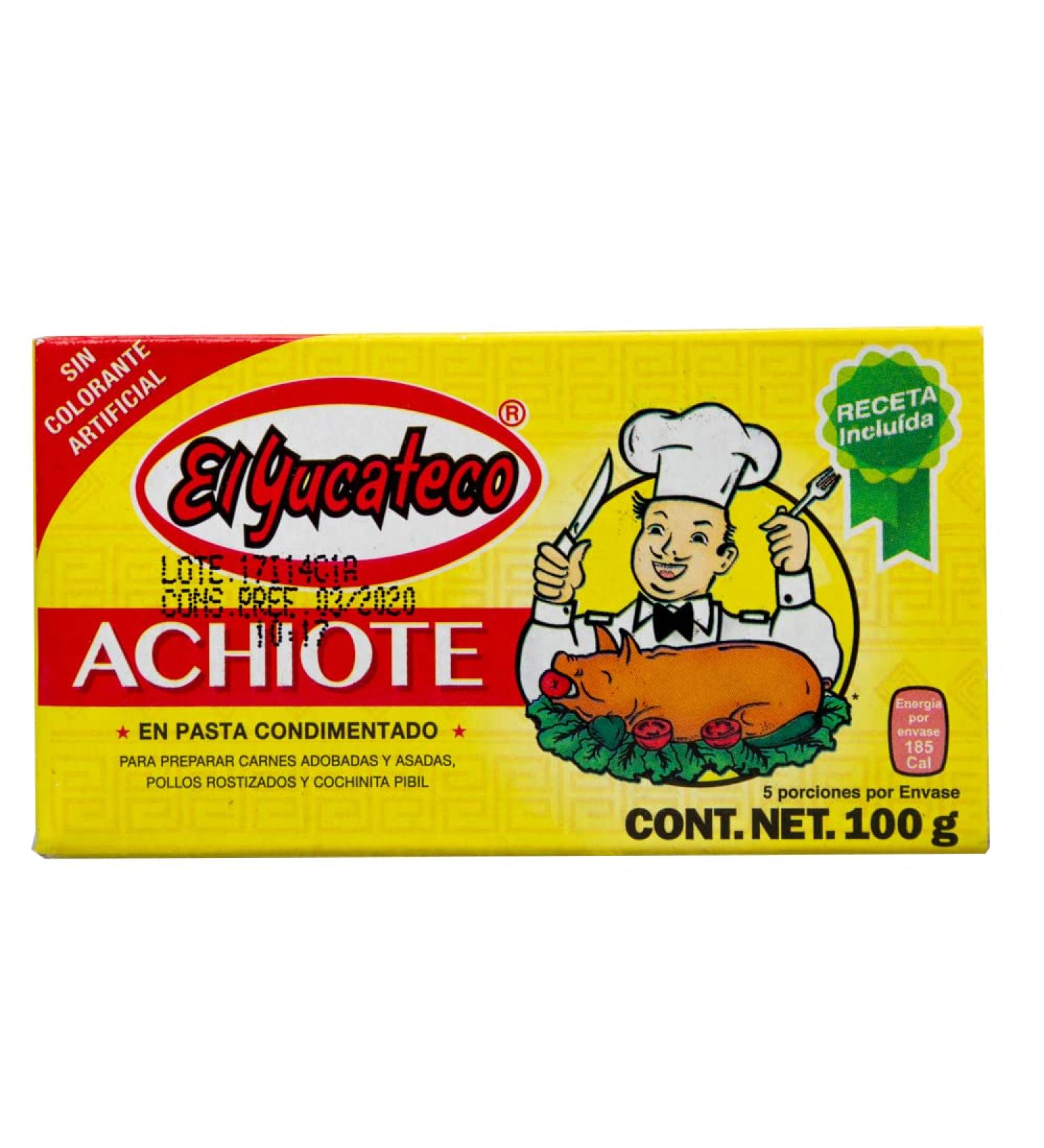 El Yucateco Paste Achiote 3.5 oz - Authentic Mexican Seasoning - Buy Online on SooperMarket.com