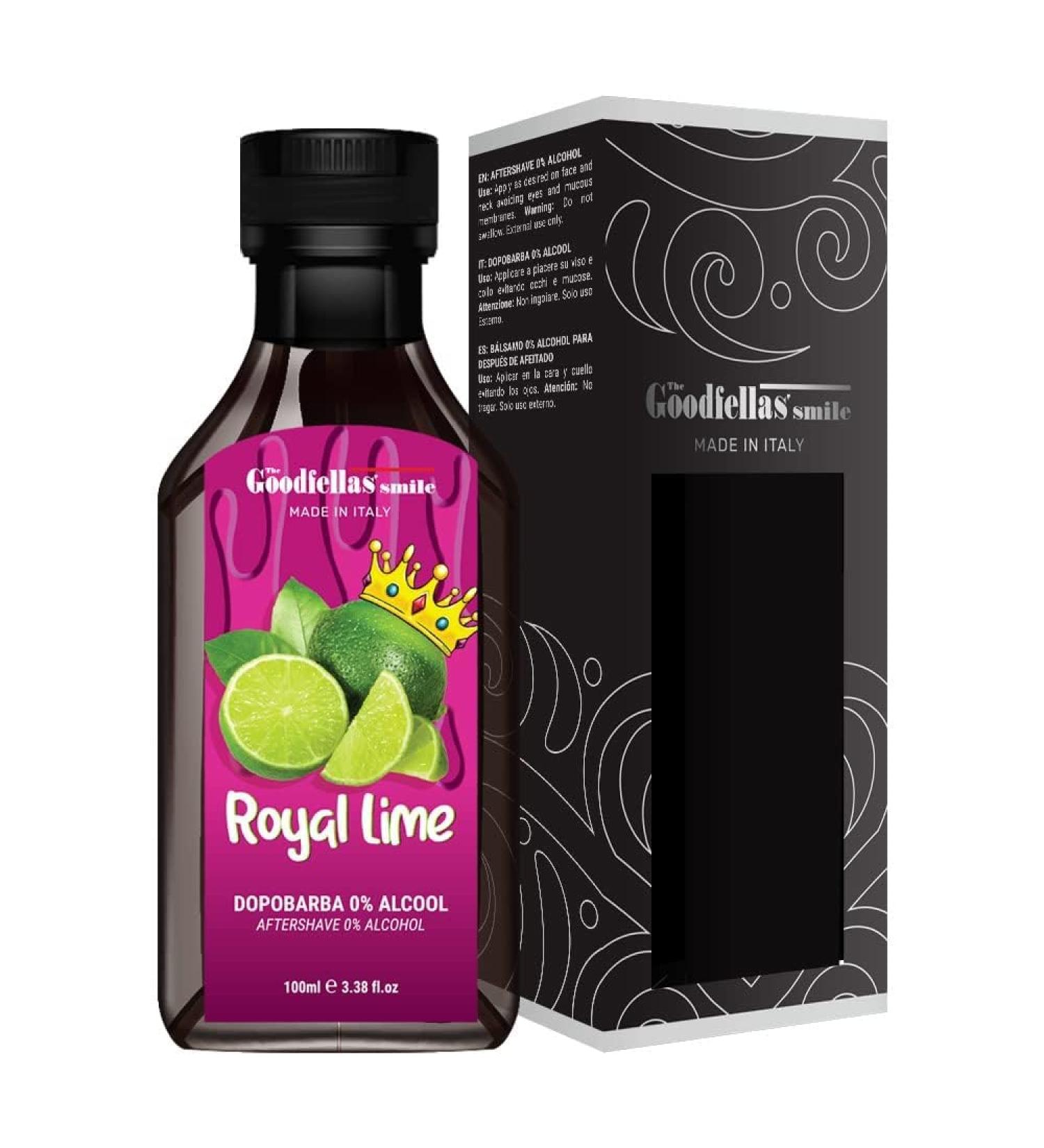 Goodfellas Smile Alcohol-Free Soothing Aftershave Splash Royal Lime - Made in Italy 100 ml (3.38 oz) | International Shipping - Buy Online on SooperMarket.com