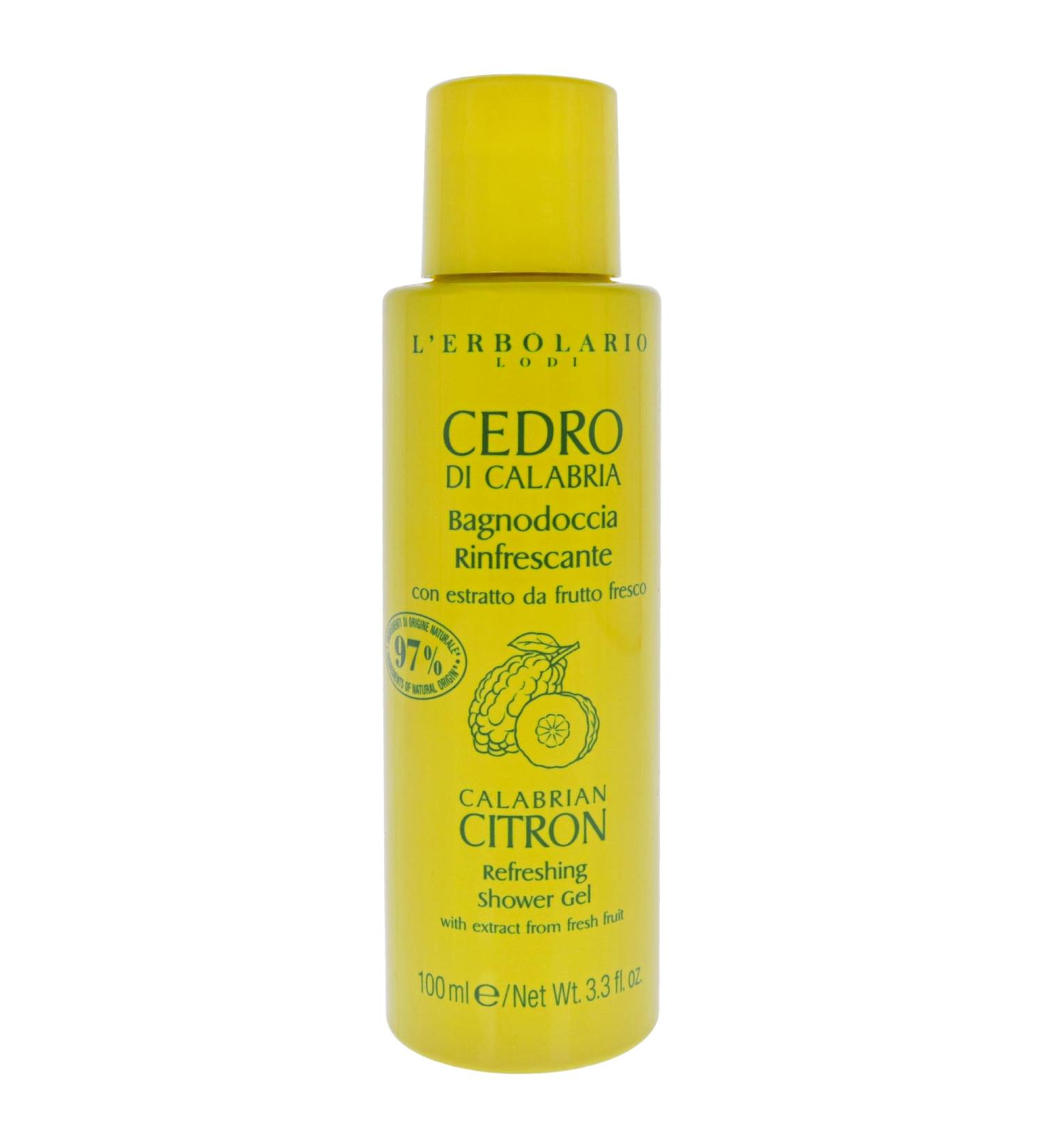 Refreshing Shower Gel - Calabrian Citron by LErbolario for Unisex - 3.3 oz Shower Gel