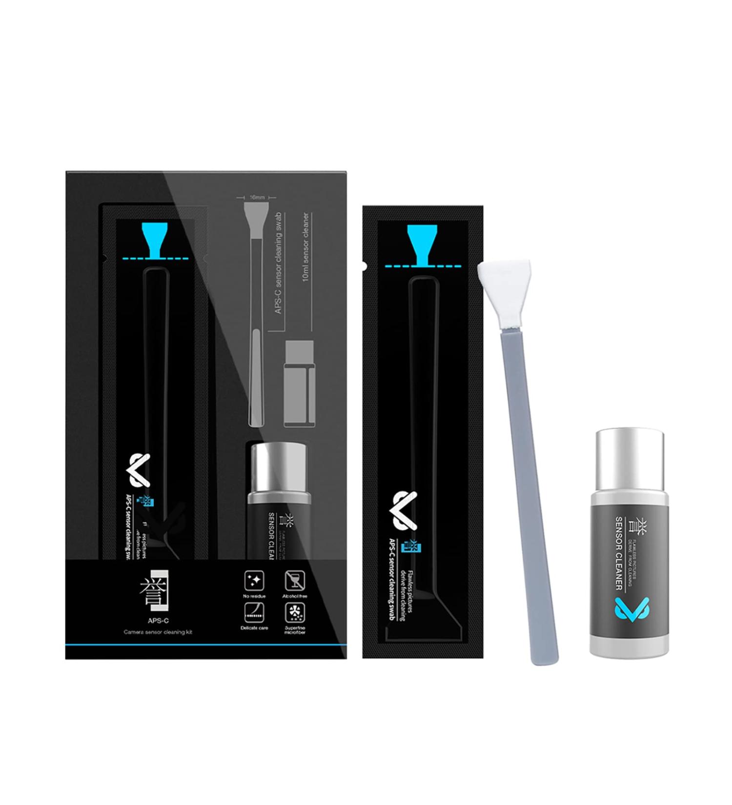 VSGO VS-S02-E APS-C Sensor Cleaning Kit - 10 Swabs & Cleaner Solution for Nikon Canon DSLR - Buy Online on SooperMarket.com