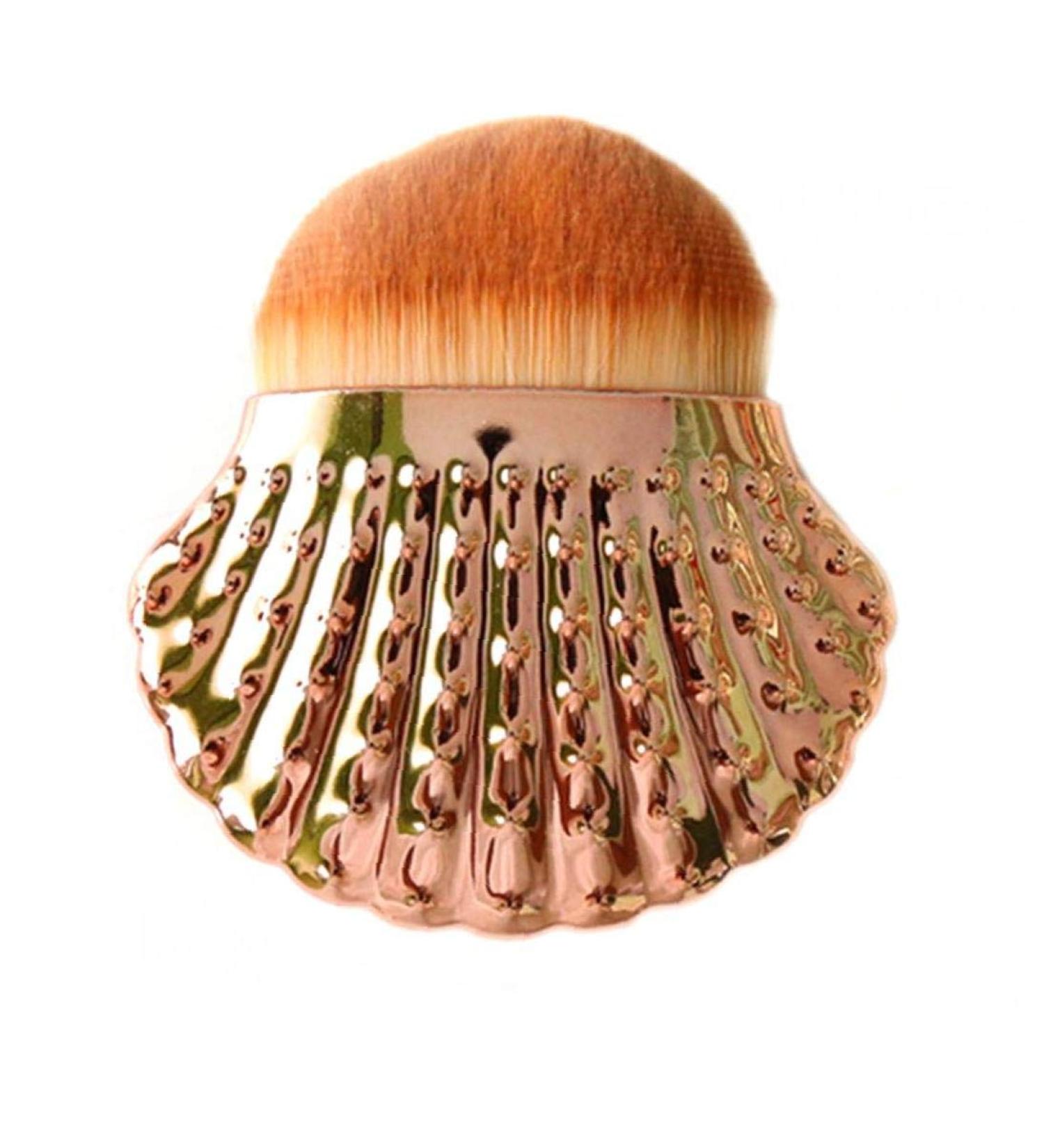 Shell Shape Makeup Brush - Portable Foundation & Blush Brush for Women - Travel-Friendly Cosmetic Tool - Buy Online on SooperMarket.com