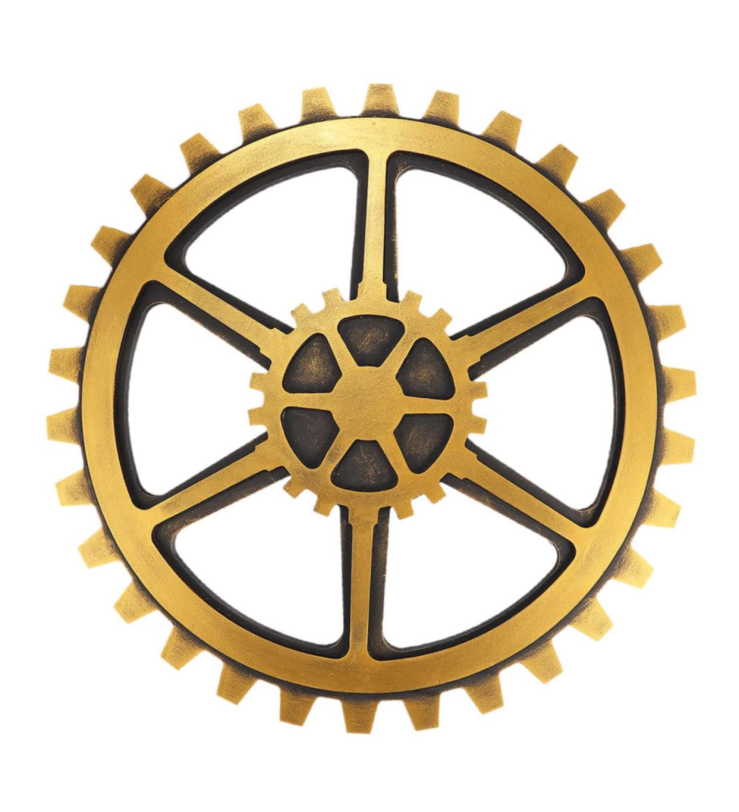 Cabilock 1pc Gear Ornaments Office Decore Wall Gear Wheel Art Wall Decoration Vintage Gear Wall Art Wooden 24X24CM - Buy Online on SooperMarket.com