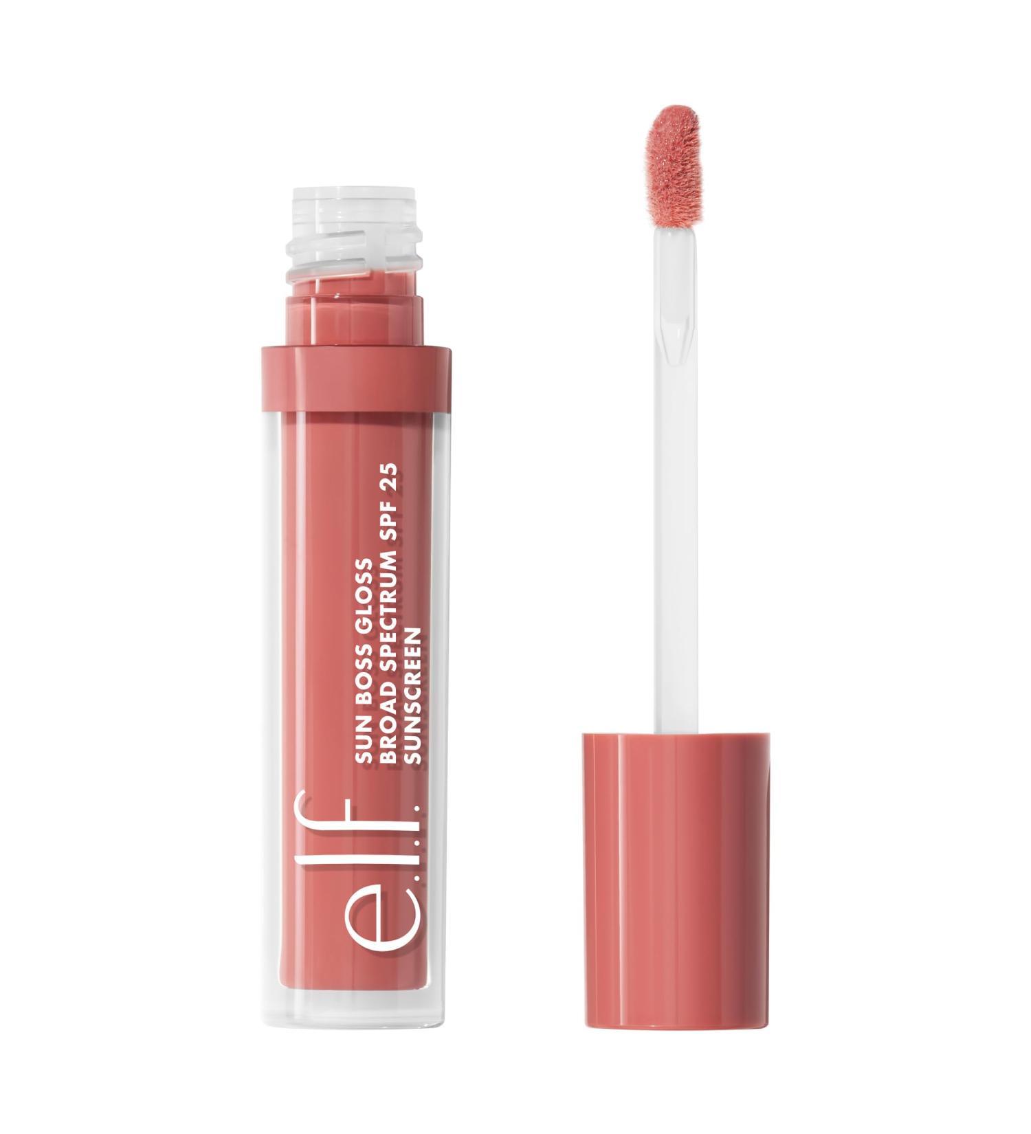 e.l.f. Sun Boss Gloss SPF 25 - Pigmented High-Shine Lip Gloss | Moisturizing Vegan & Cruelty-Free | Pink-Me Girl - Buy Online on SooperMarket.com