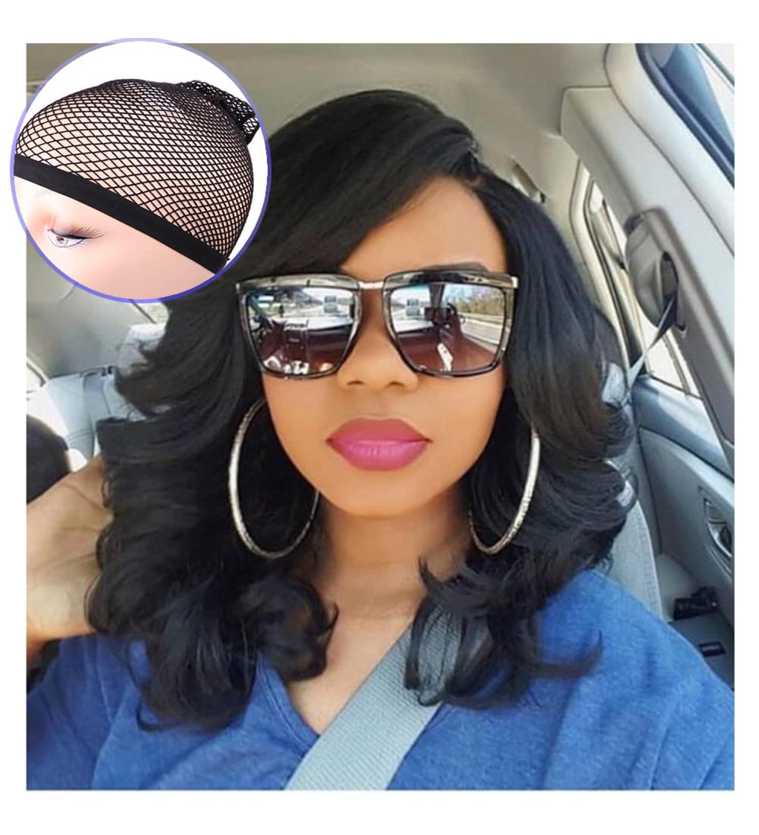 Lady Miranda 16 Loose Wave Lace Part Wig - Black Synthetic Heat Resistant Full Wig for Women - Buy Online on SooperMarket.com