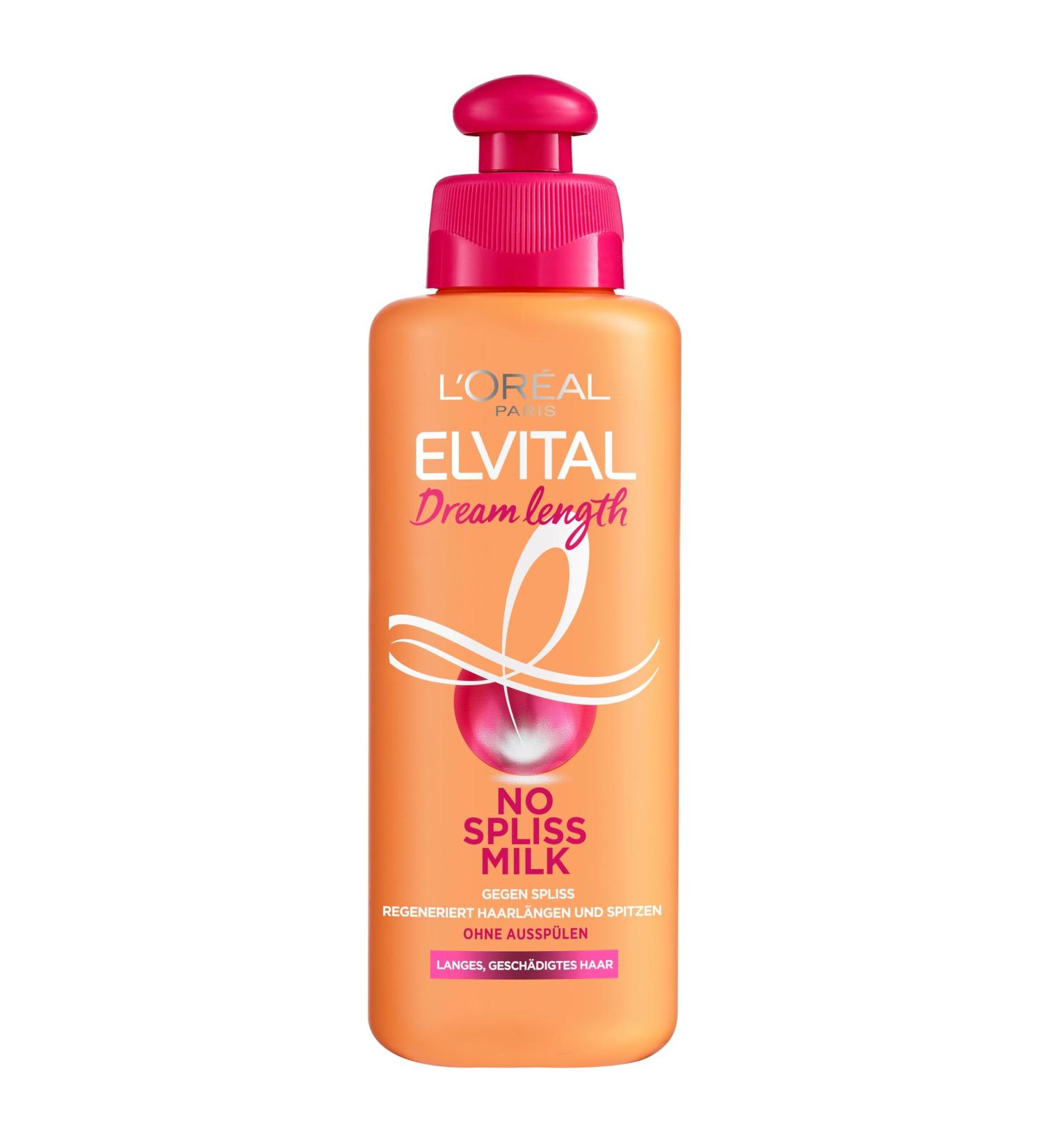 L'Or al Paris Elvital Leave-in Haarkur f r lange besch digte Haare Parabenfrei mit Rizinus l 200 ml | Dream Long - Anti-Spliss Milch - Buy Online on SooperMarket.com