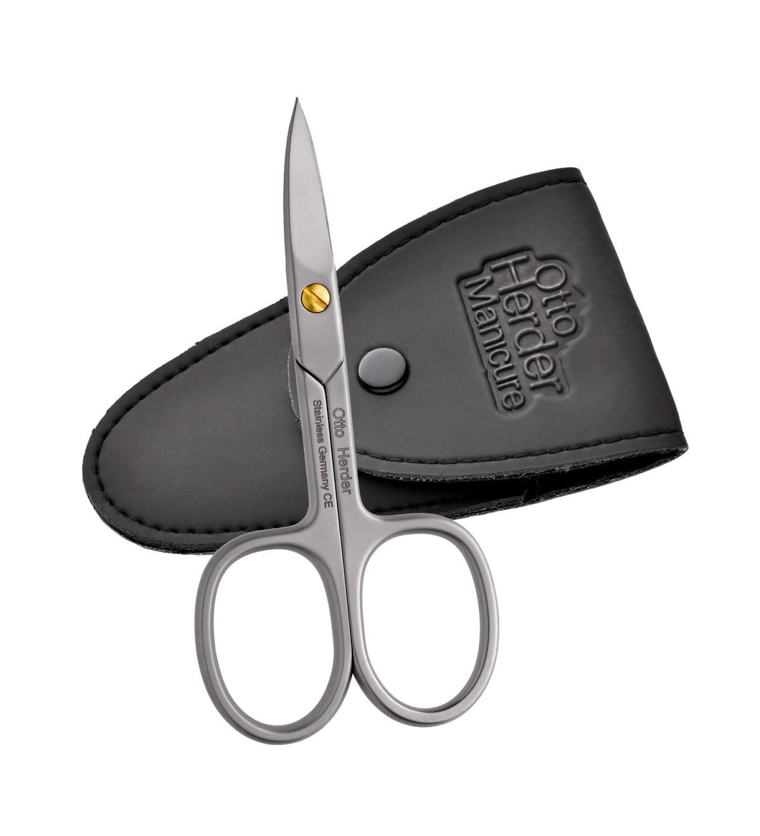 Otto Herder Nail Scissors - Rustproof 9cm Professional Foot & Fingernail Scissors with Micro Toothing & Adjustable Screw - Includes Case - Buy Online on SooperMarket.com
