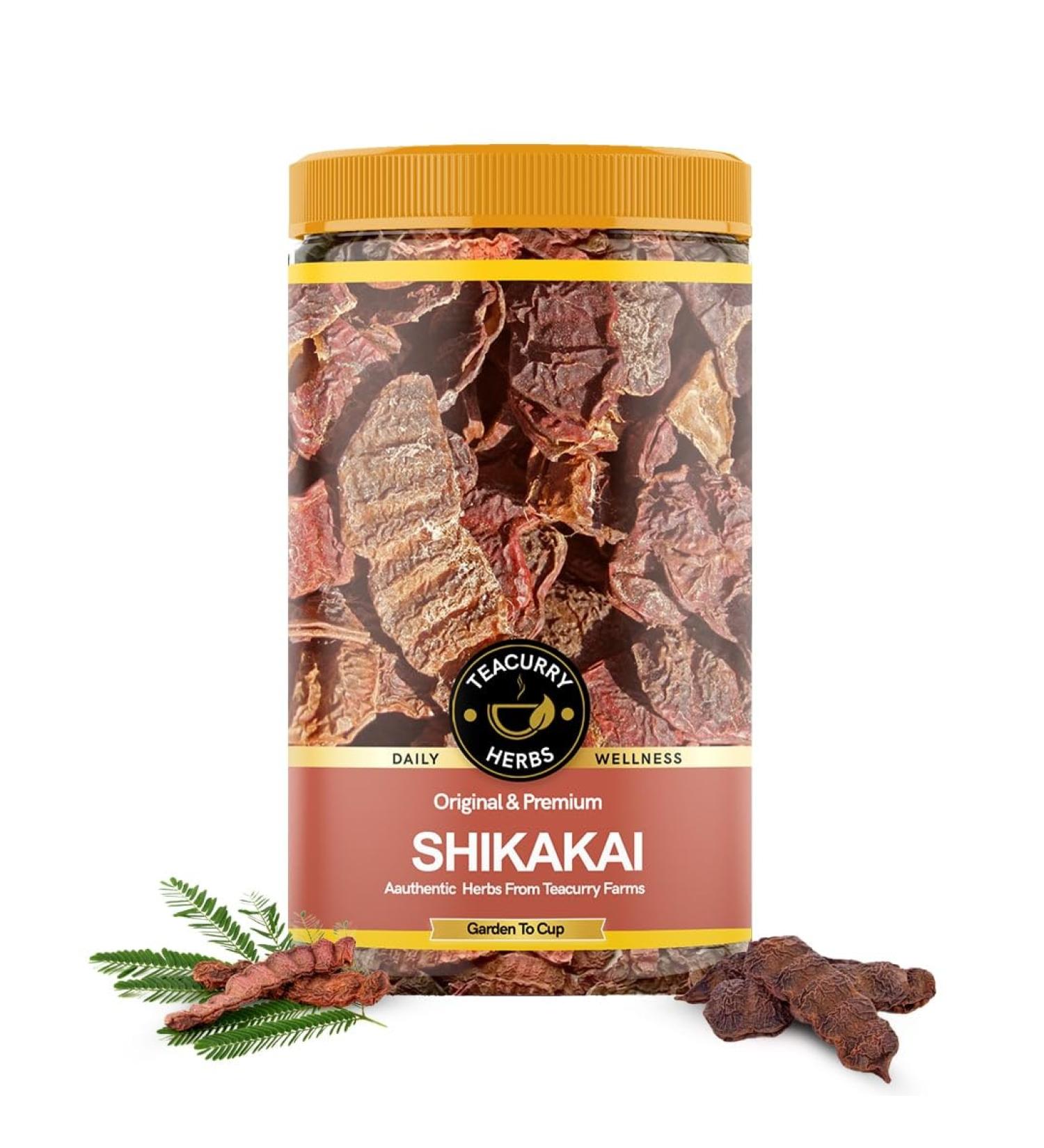 Teacurry Shikakai Pods (80g) | 100% Natural for Thick Strong & Dandruff-Free Hair | International Shipping Available - Buy Online on SooperMarket.com
