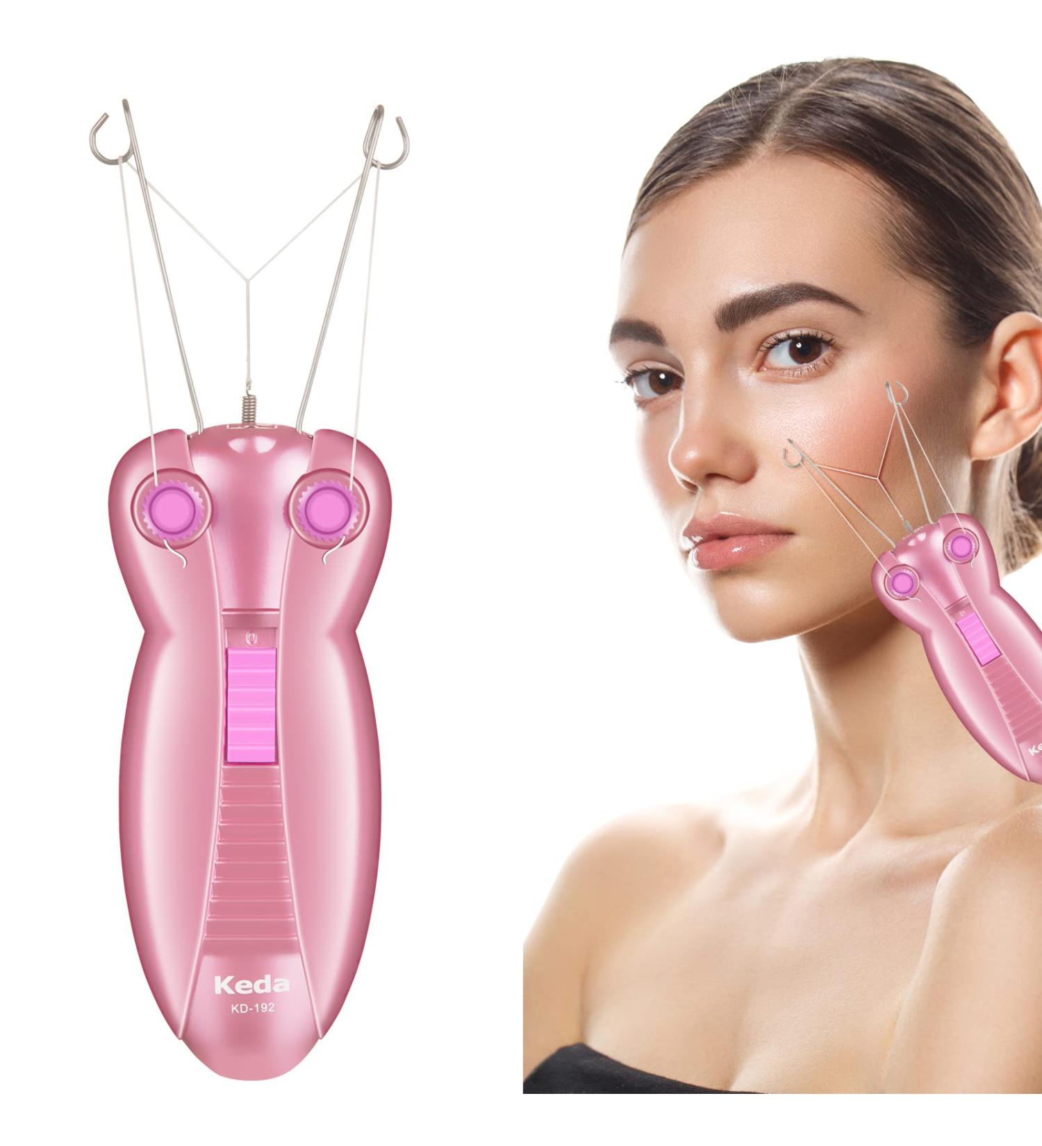 Electric Facial Threading Hair Remover for Women - Automatic Epilator for Fine Hair on Face, Chin, Upper Lip, Arms - Buy Online on SooperMarket.com