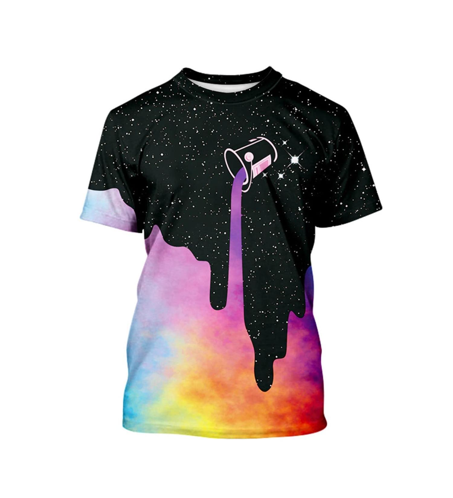 Kids 3D Print Casual Summer Blouse T-Shirt - Black, Size 9-10 Years - Buy Online on SooperMarket.com