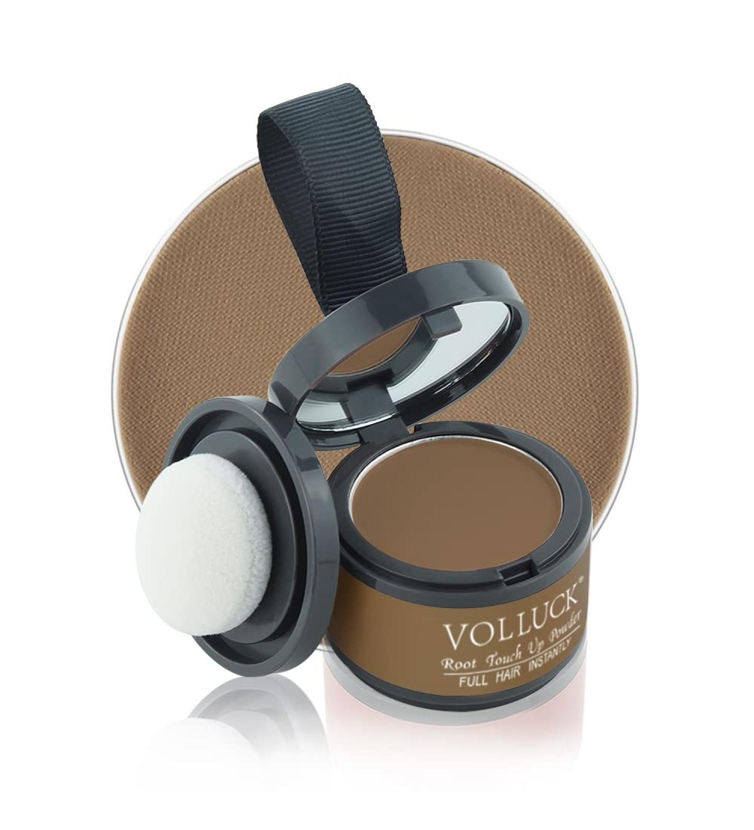 VOLLUCK Root Touch Up Hair Powder - Dark Brown Root Cover Up Stick for Thinning Hair, Bald Spots, Eyebrows, Beard Line - Men and Women - Light-Brown - Buy Online on SooperMarket.com