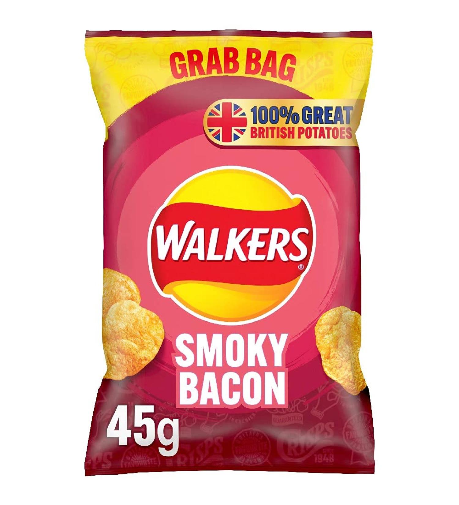 Walkers Smoky Bacon 45 g x 32 - Buy Online on SooperMarket.com