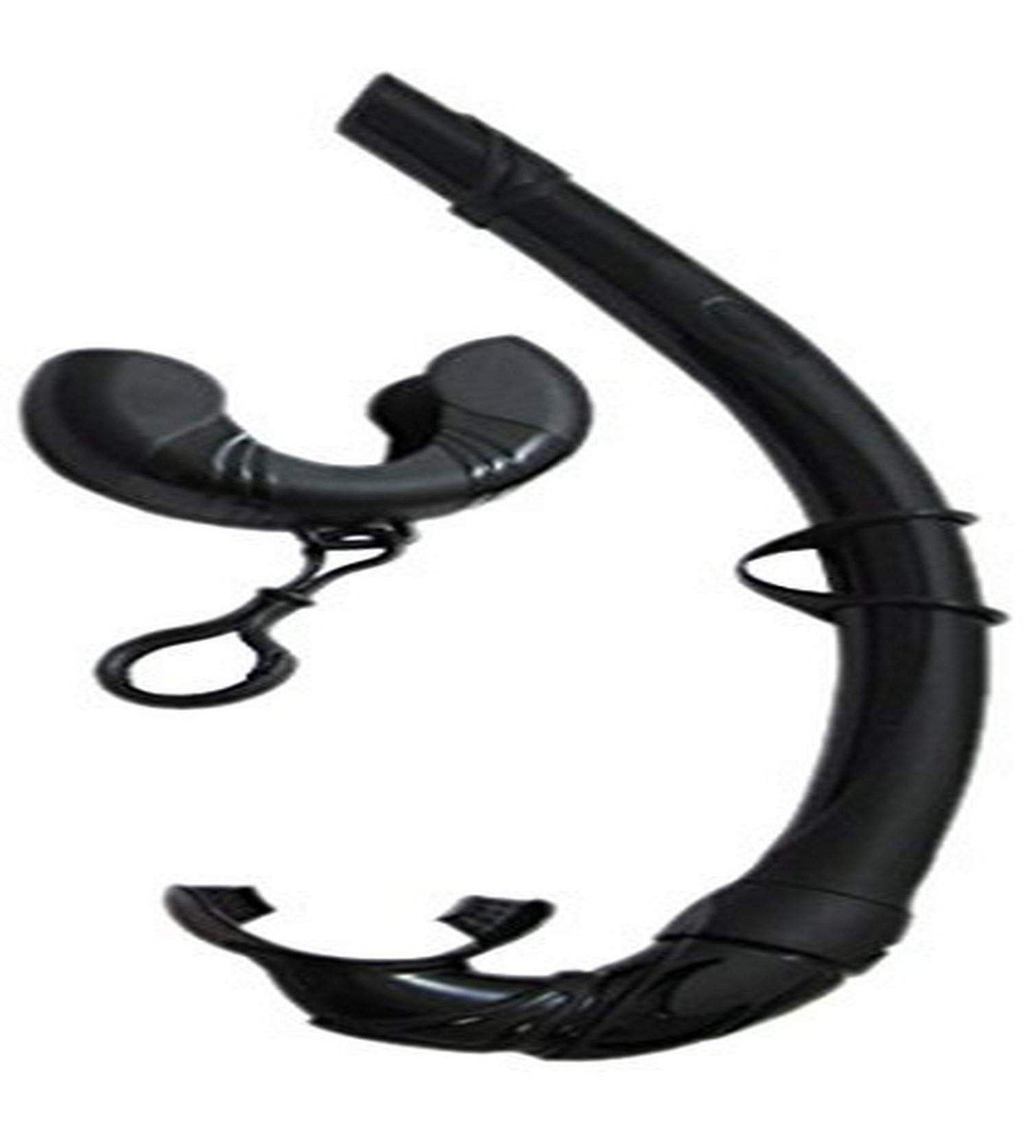 Scuba Choice Silicone Roll-up Nautilus Snorkel with Storage Container Black