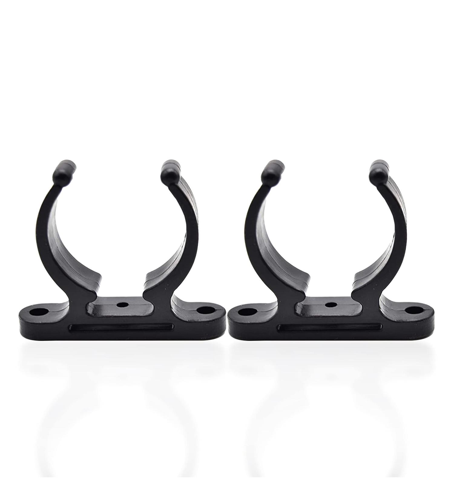 MARINE CITY Black Nylon Ladder Hooks - Pack of 2 | Easy Access Holder Bracket for Boats & Yachts | Light Weighted & Best Grip 1-1/2 Inches Pole Storage Clip - Buy Online on SooperMarket.com