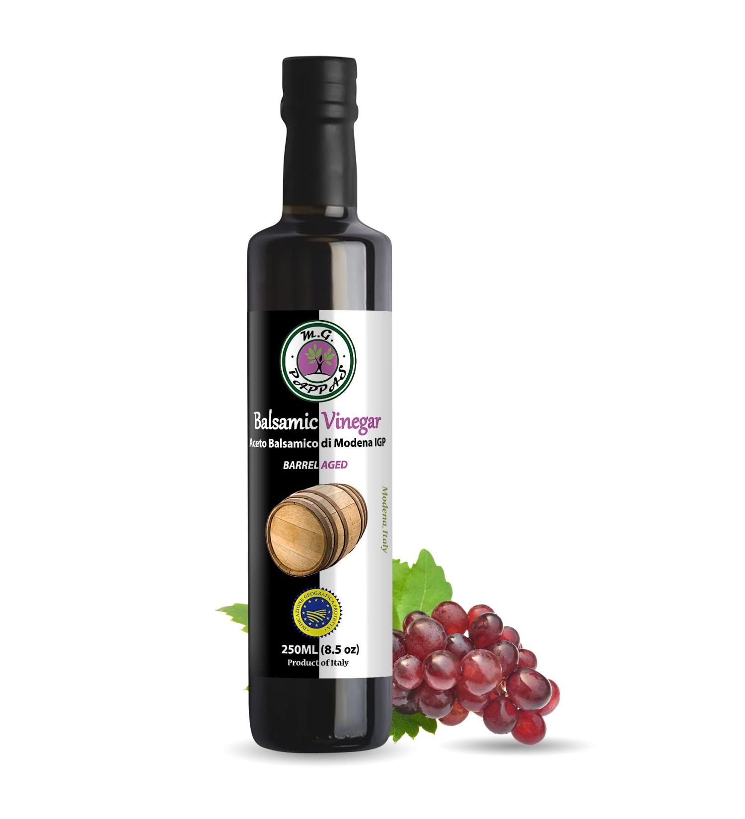 M.G. PAPPAS Balsamic Vinegar of Modena Barrel Aged IGP Sweet Gourmet 10 Year Old - 8.5 Fl Oz - Buy Online on SooperMarket.com